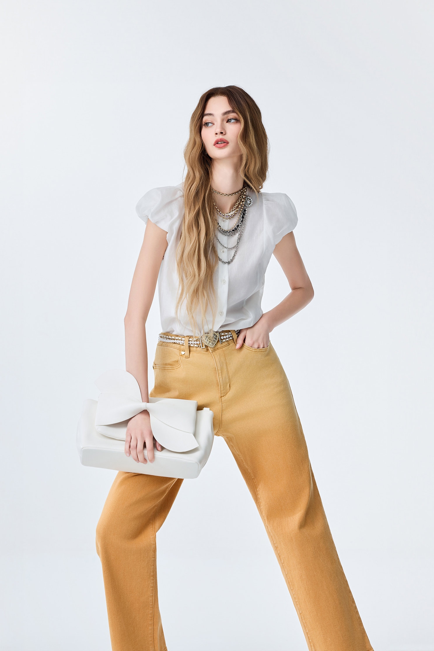 Gradient Wide Leg Jeans