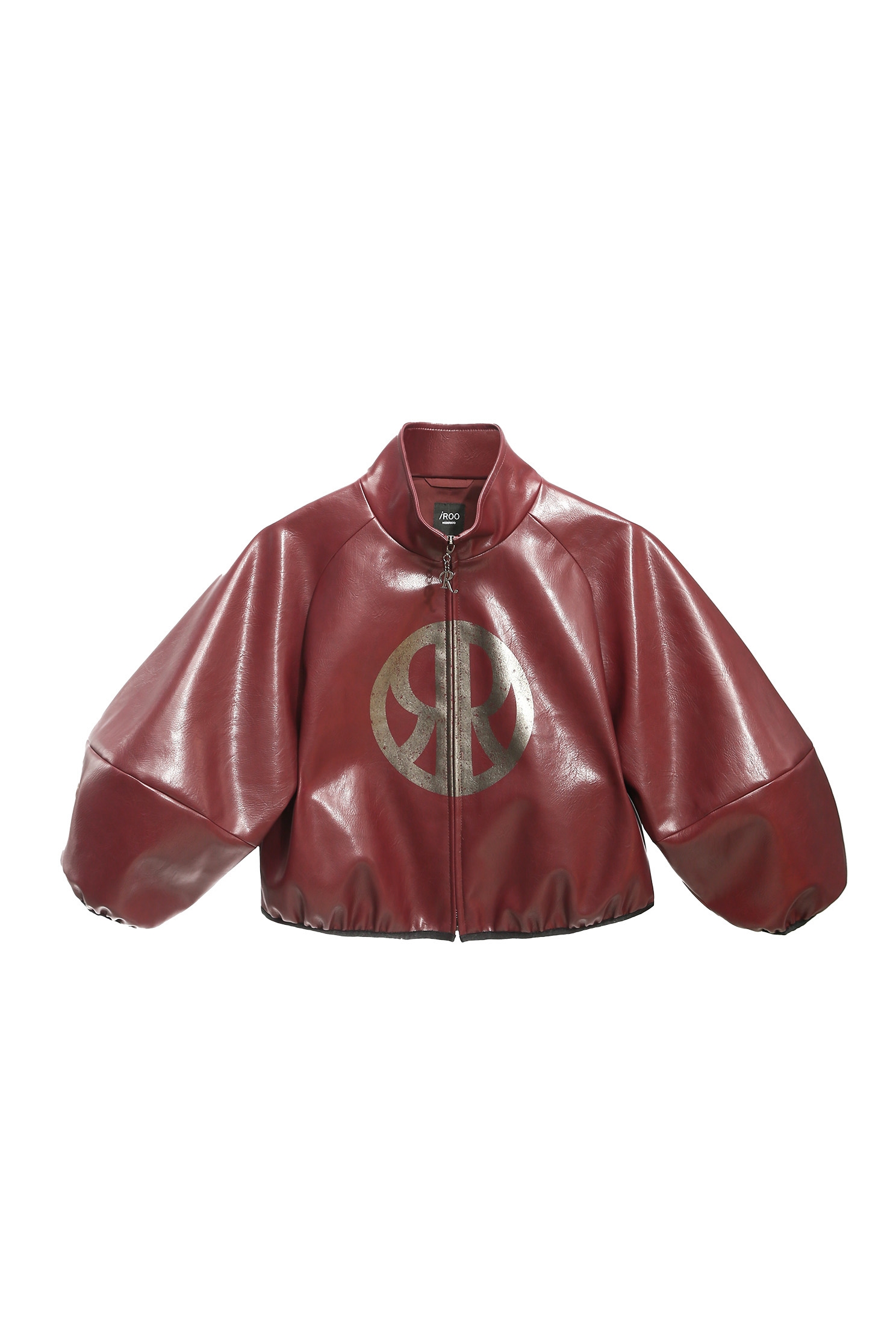 Maroon Pu Bomber JacketDark red short coat,Ready for Winter,Outerwear,Party Looks,Lether jackets,Leather,Season (AW) Look,Valentine,Lucky Red