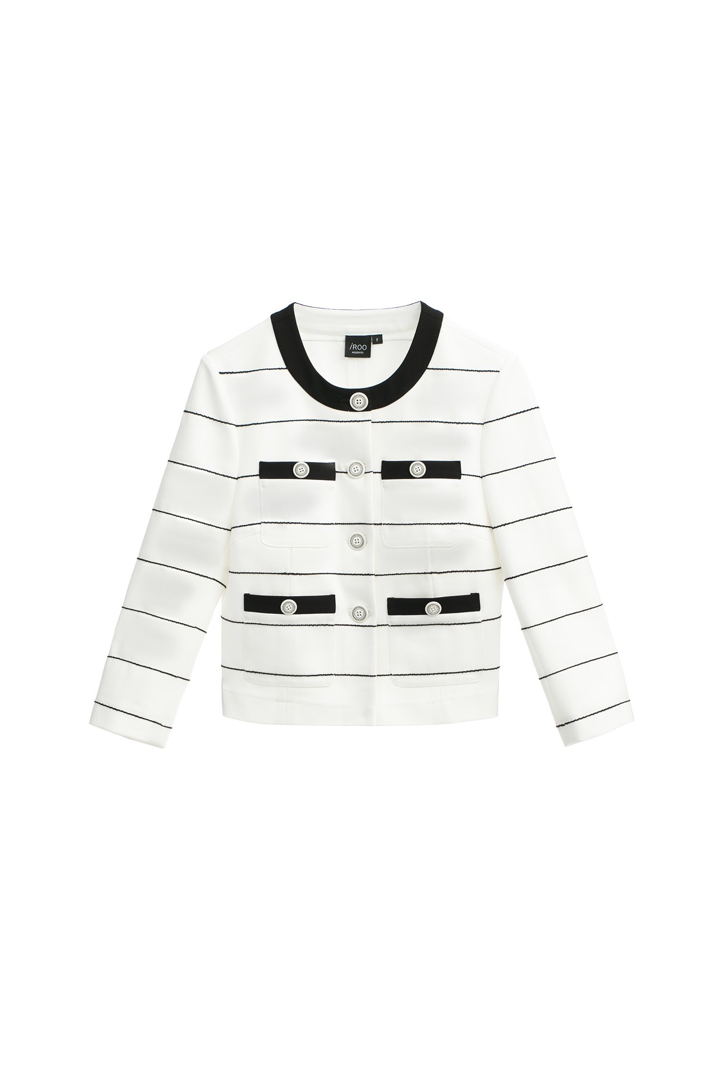 Classic Black White Stripe JacketClassic Black White Stripe Jacket,Jackets,Outerwear,Season (SS) Look