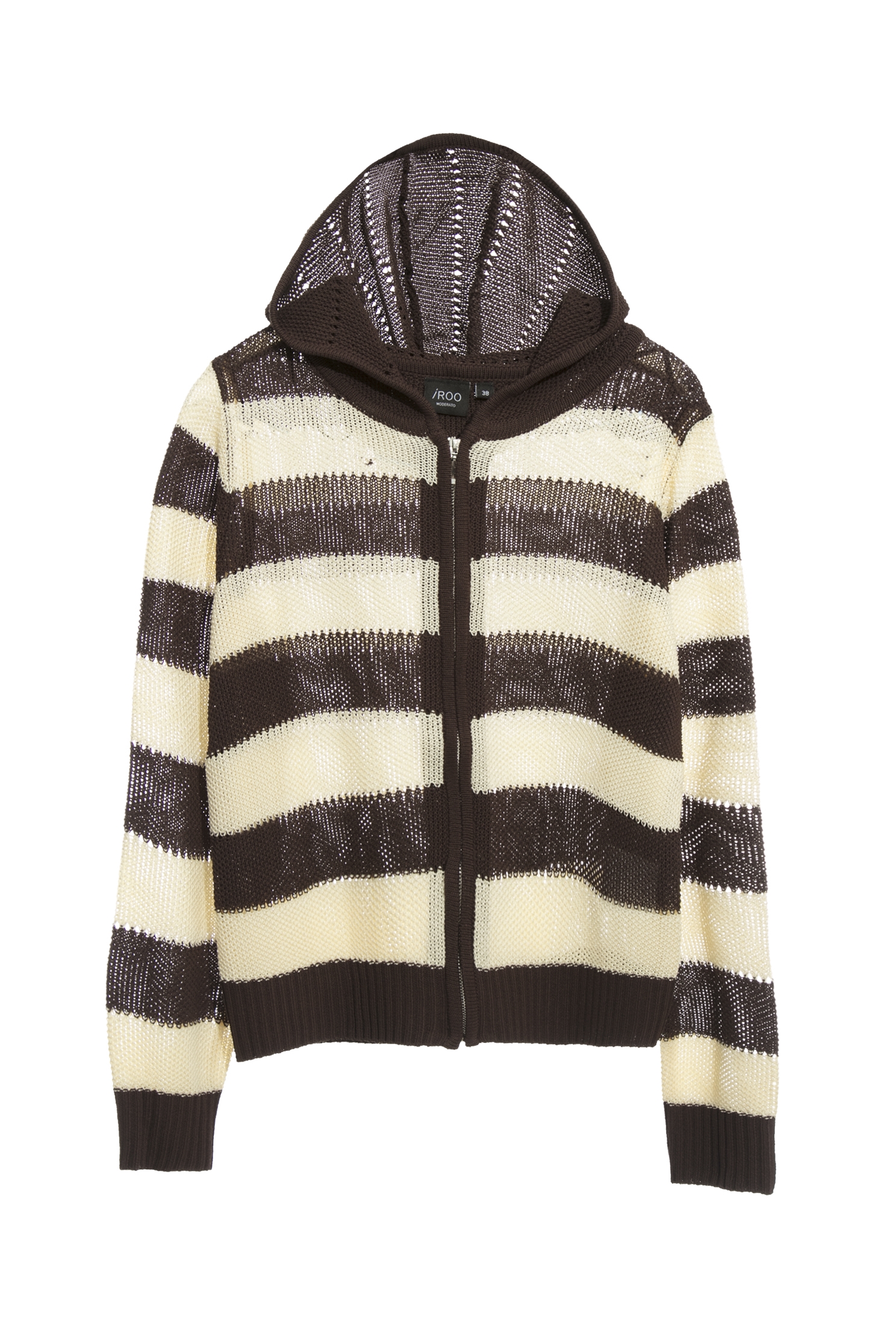 Coffee Brown Stripe Knit CardiganCoffee Brown Stripe Knit Cardigan,Outerwear,Season (SS) Look,Stripe,Hoodie jackets,Knitted,Knitted coats