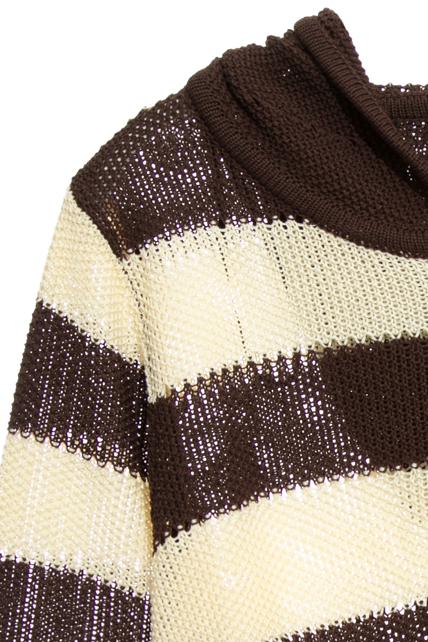 Coffee Brown Stripe Knit CardiganCoffee Brown Stripe Knit Cardigan,Outerwear,Season (SS) Look,Stripe,Hoodie jackets,Knitted,Knitted coats