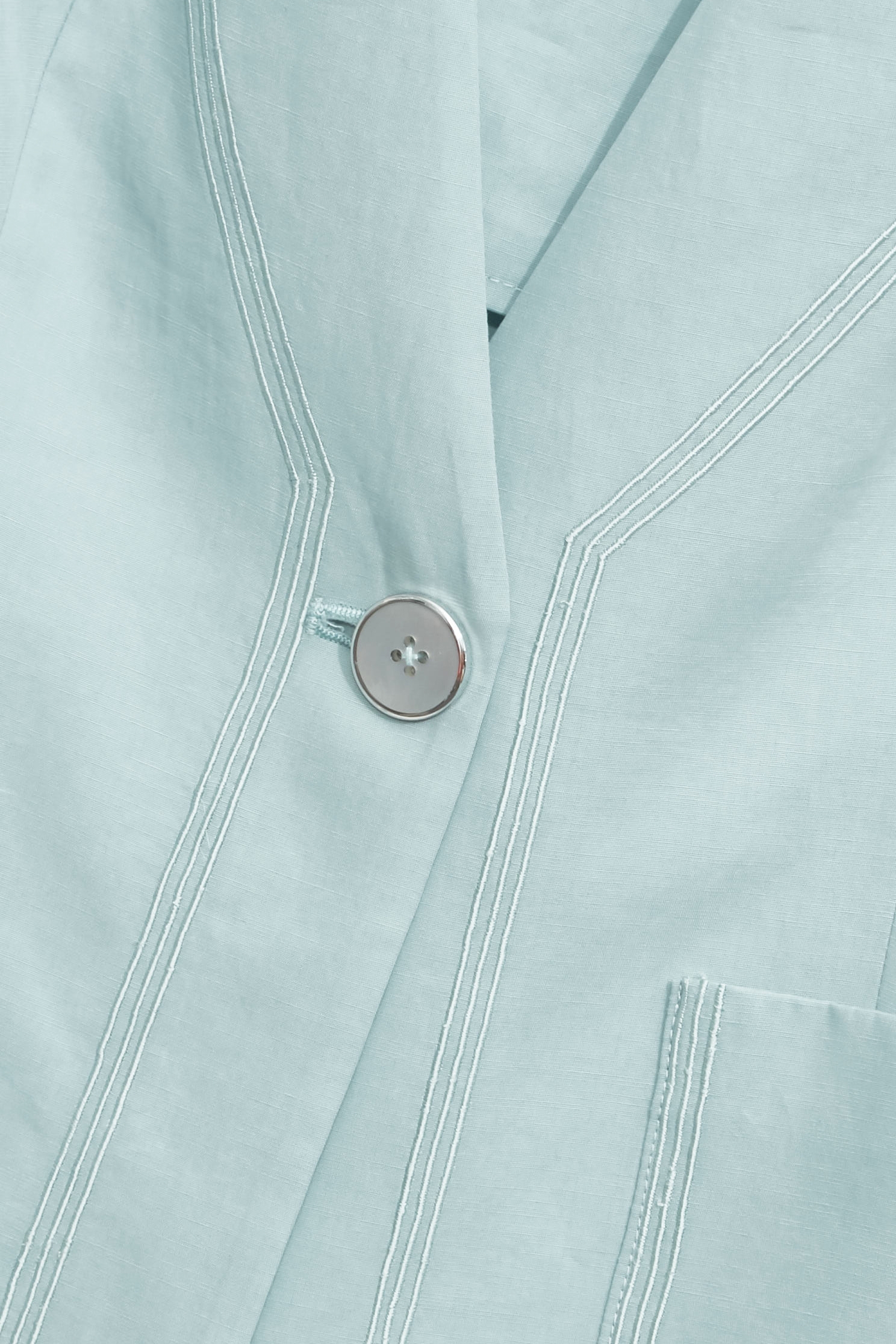 V-neck Mid Length Linen BlazerV-neck Mid Length Linen Blazer,Office Looks,Outerwear,Season (SS) Look,co-ord sets,Embroidered,Blazers