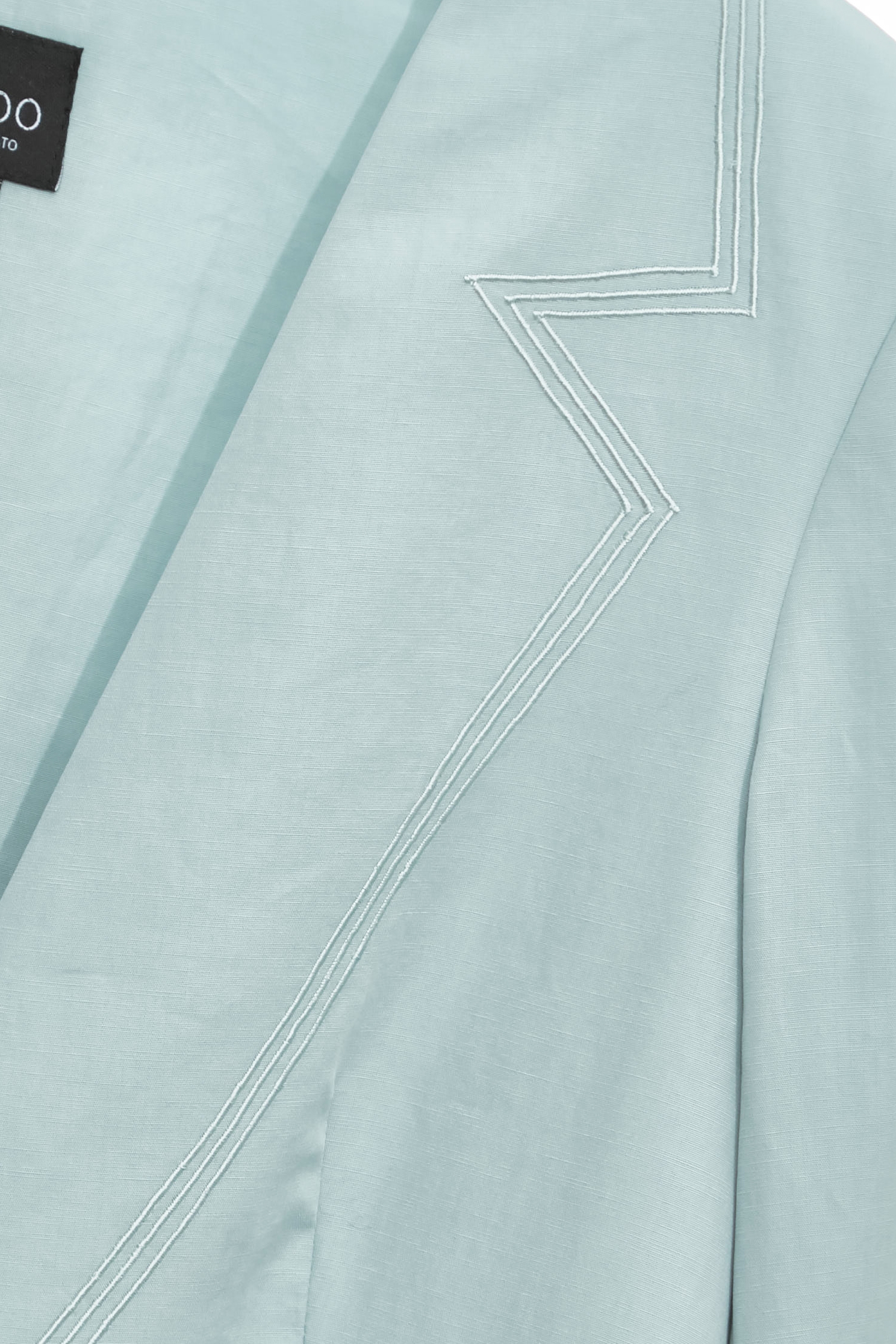 V-neck Mid Length Linen BlazerV-neck Mid Length Linen Blazer,Office Looks,Outerwear,Season (SS) Look,co-ord sets,Embroidered,Blazers