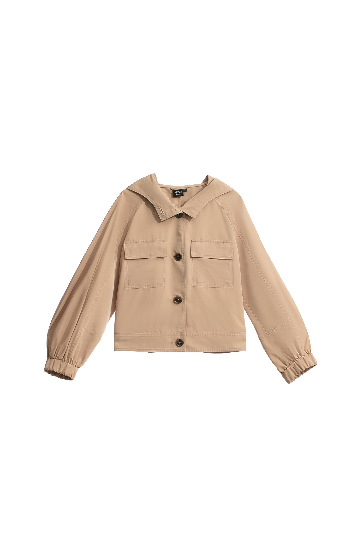 Button Front Hoodie Crop JacketButton Front Hoodie Crop Jacket,Jackets,Outerwear,Season (AW) Look,Hoodie jackets,Trench coats