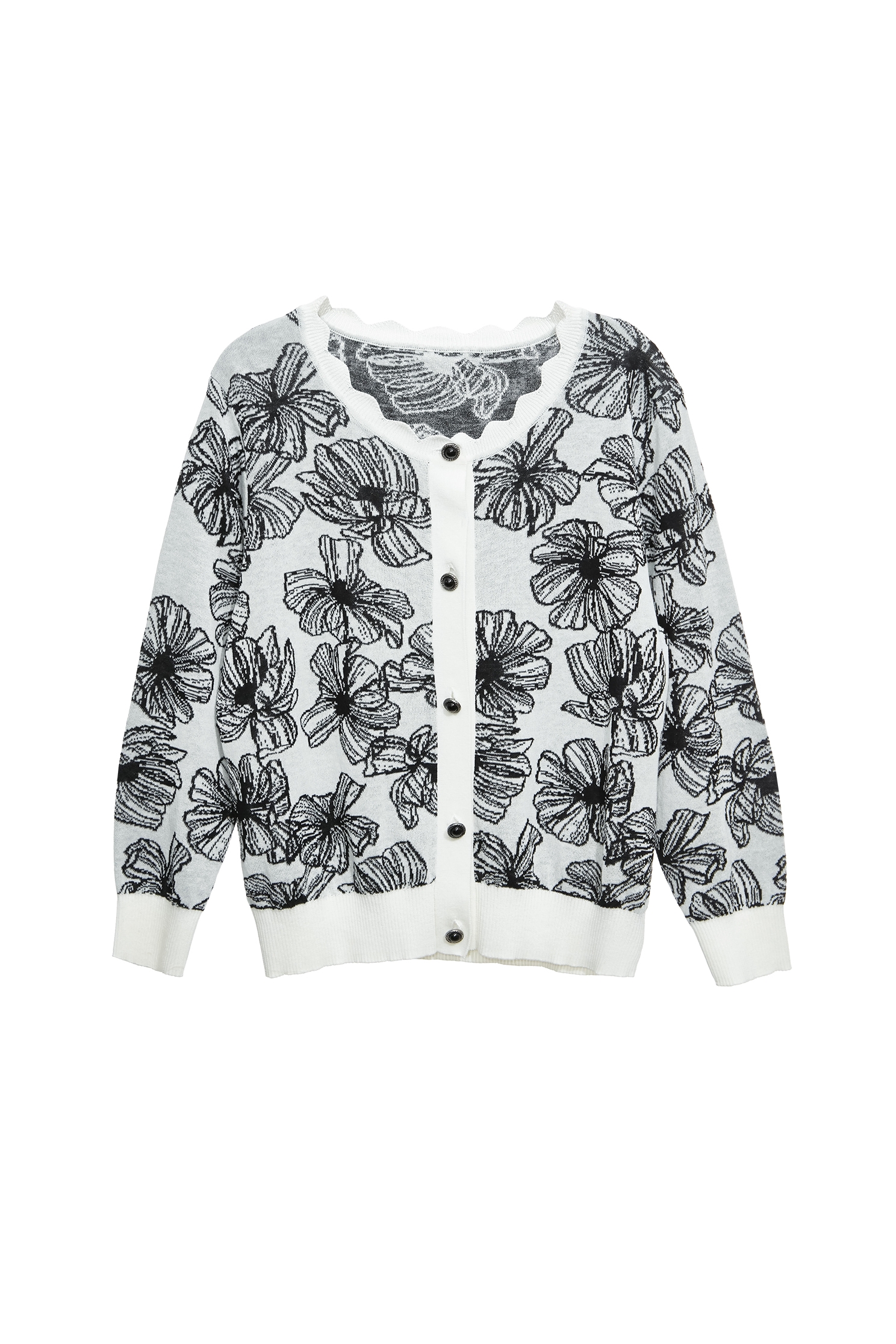 Floral Print Knit Cardigan,Season (SS) Look,co-ord sets,Cotton,Knitted coats