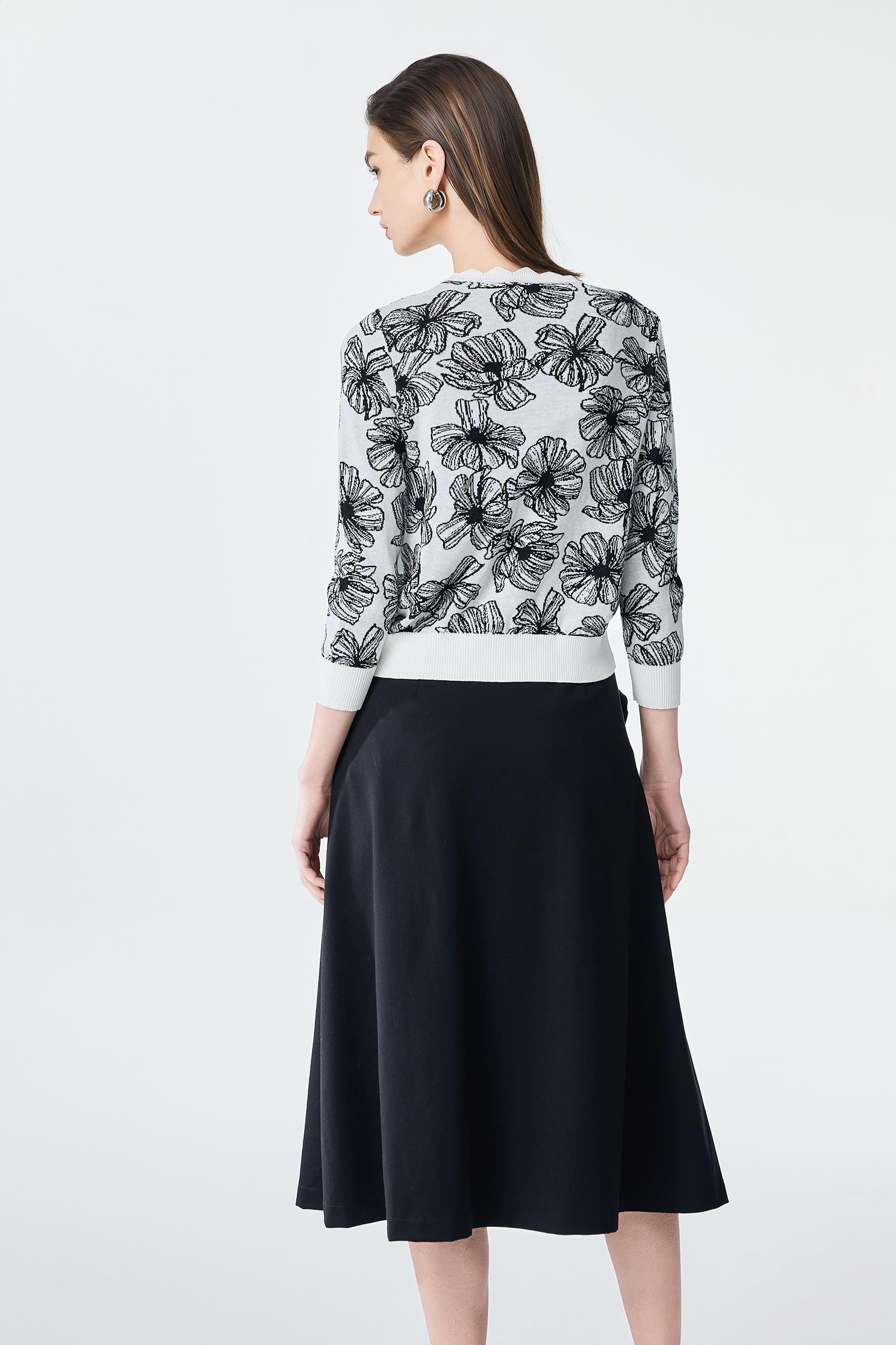 Floral Print Knit Cardigan,Season (SS) Look,co-ord sets,Cotton,Knitted coats