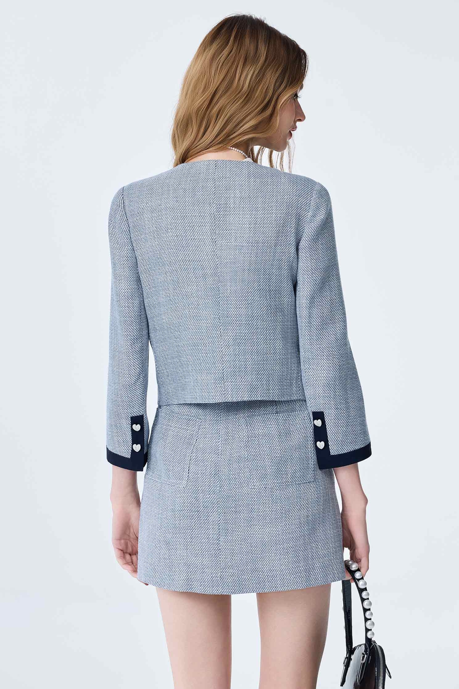 Contrast Bow Detail Crop JacketContrast Bow Detail Crop Jacket,Jackets,Outerwear,Season (SS) Look,bows