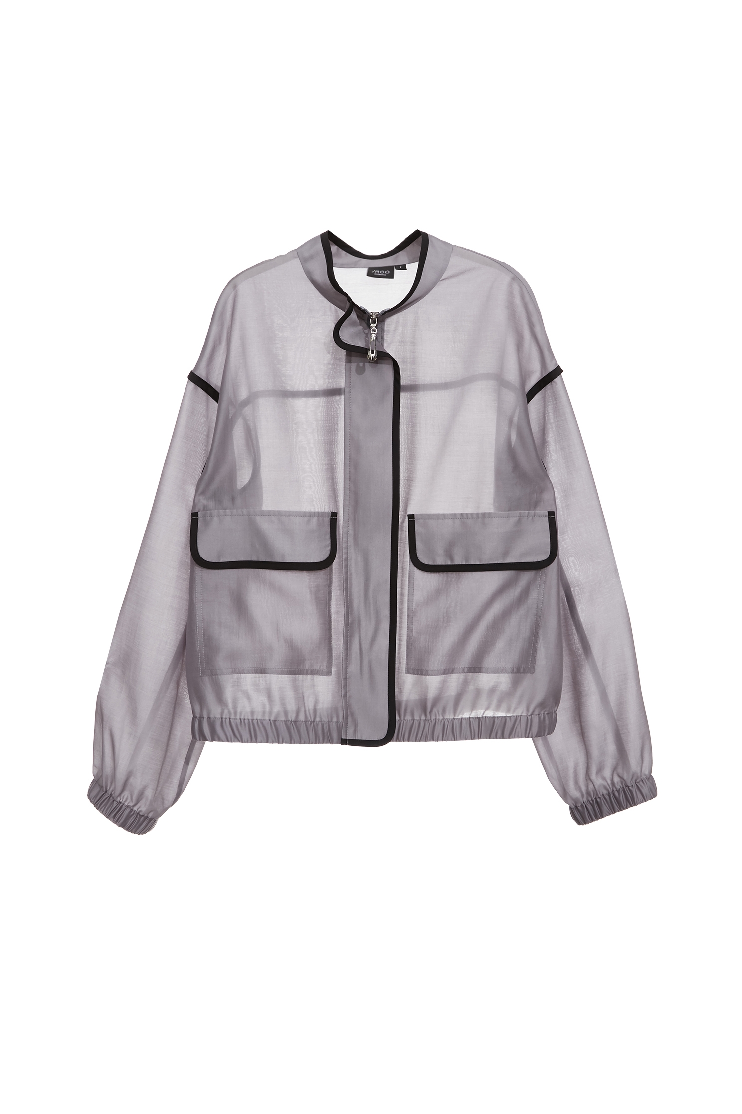 Contrast Trim Detail Grey Bomber JacketContrast Trim Detail Grey Bomber Jacket,Jackets,Outerwear,Season (SS) Look