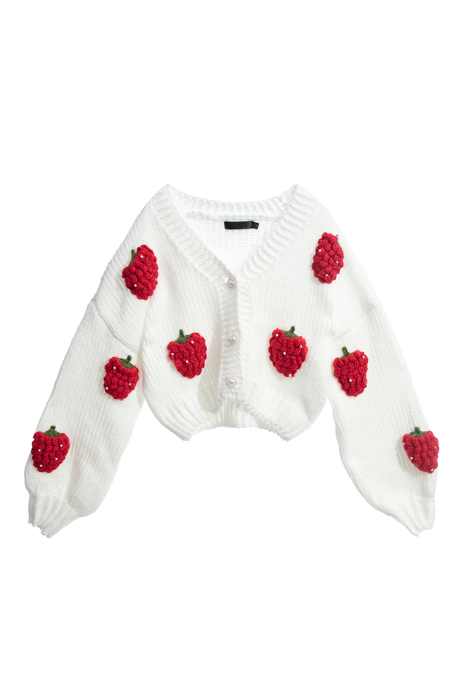 3-D Strawberry Oversize Knit Cardigan3-D Strawberry Oversize Knit Cardigan,Outerwear,Season (AW) Look,Knitted,Knitted coats