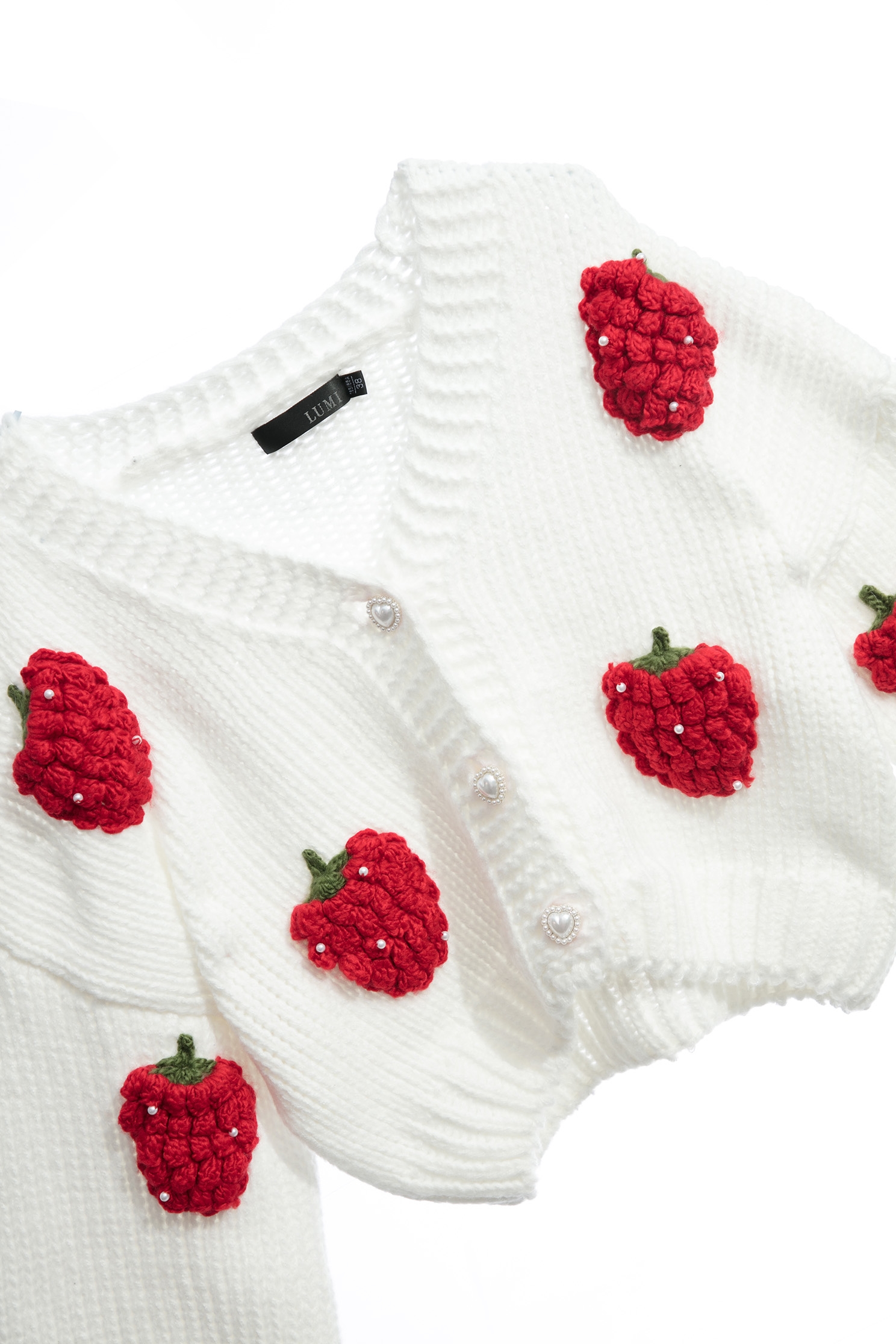 3-D Strawberry Oversize Knit Cardigan3-D Strawberry Oversize Knit Cardigan,Outerwear,Season (AW) Look,Knitted,Knitted coats