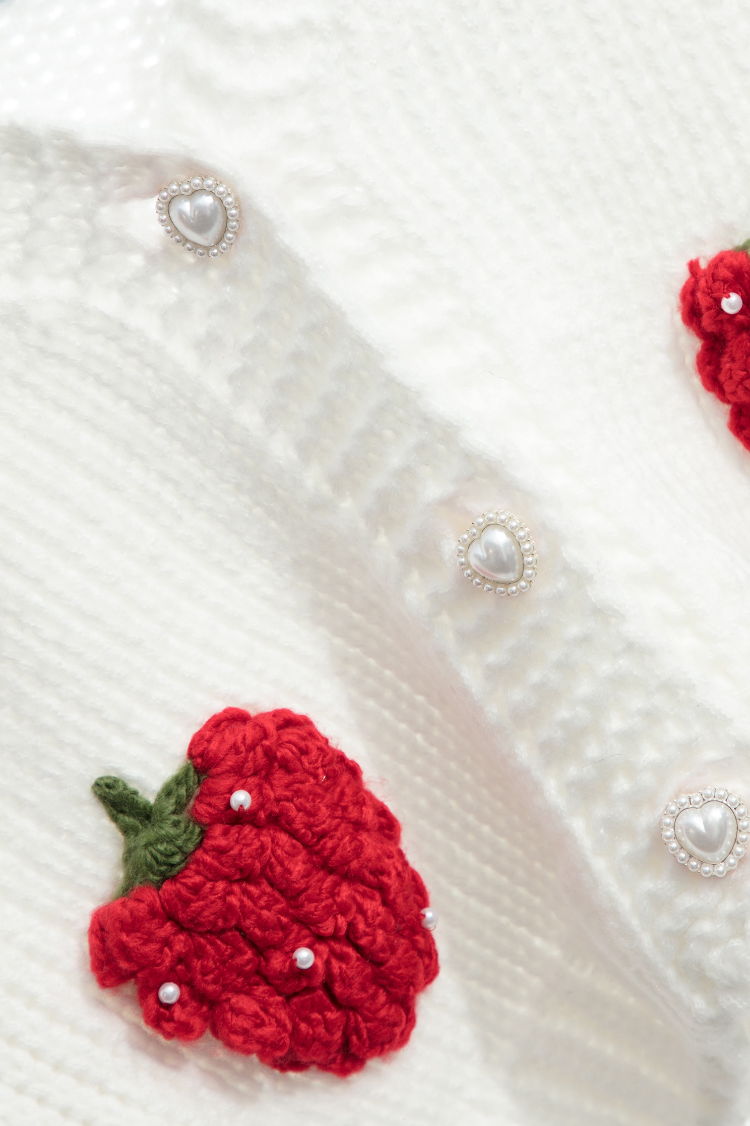 3-D Strawberry Oversize Knit Cardigan3-D Strawberry Oversize Knit Cardigan,Outerwear,Season (AW) Look,Knitted,Knitted coats