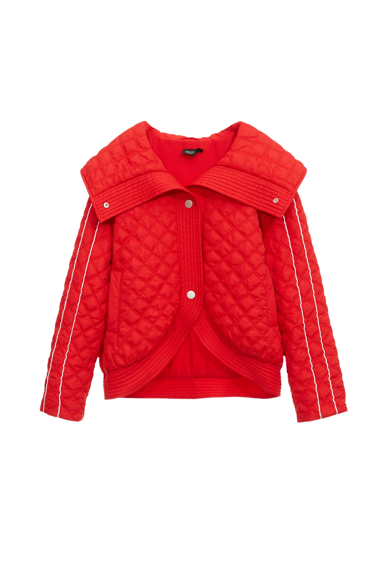 Red Quilted Oversize JacketRed Quilted Oversize Jacket,Jackets,Outerwear,Season (AW) Look,Long sleeve outerwear