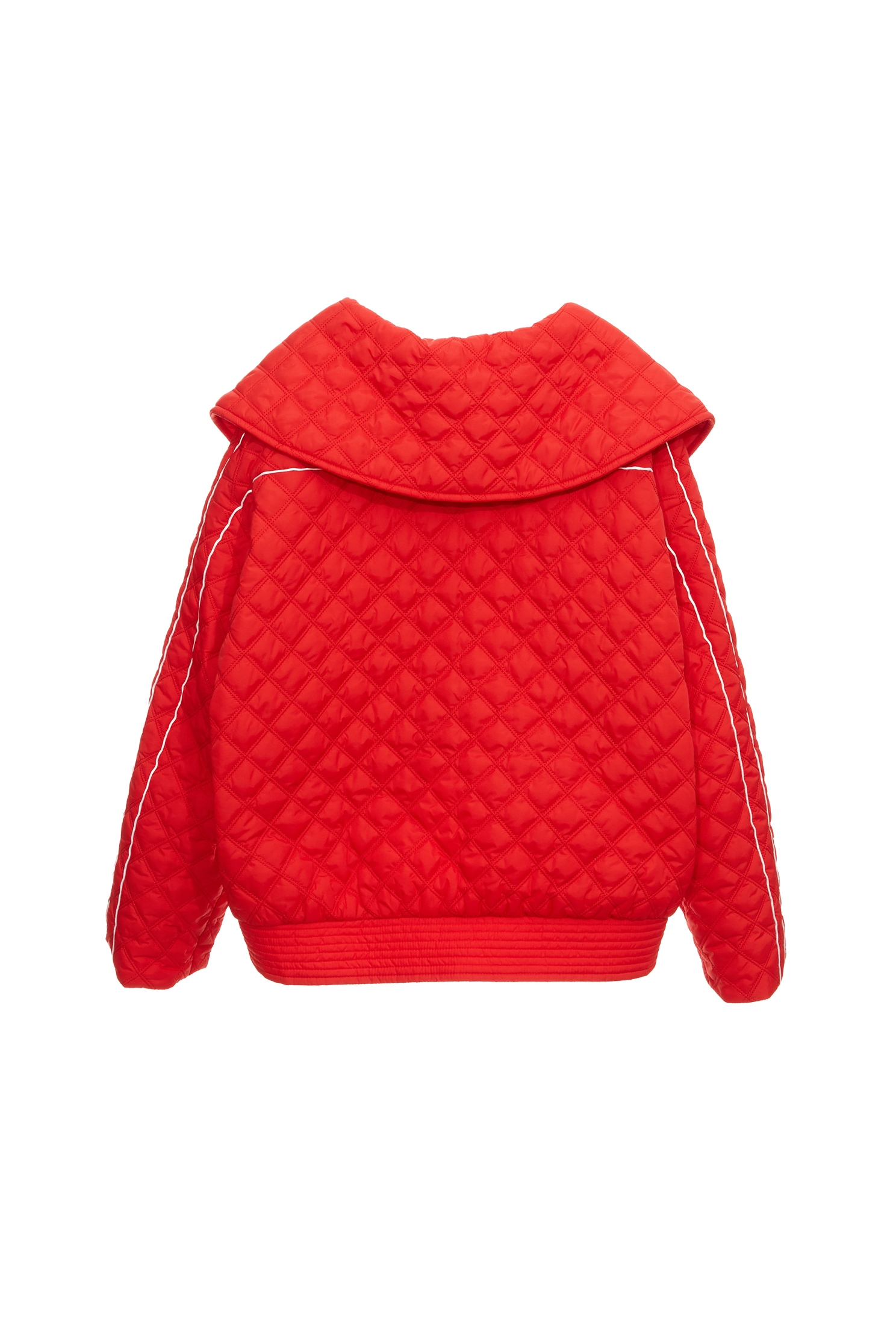 Red Quilted Oversize JacketRed Quilted Oversize Jacket,Jackets,Outerwear,Season (AW) Look,Long sleeve outerwear