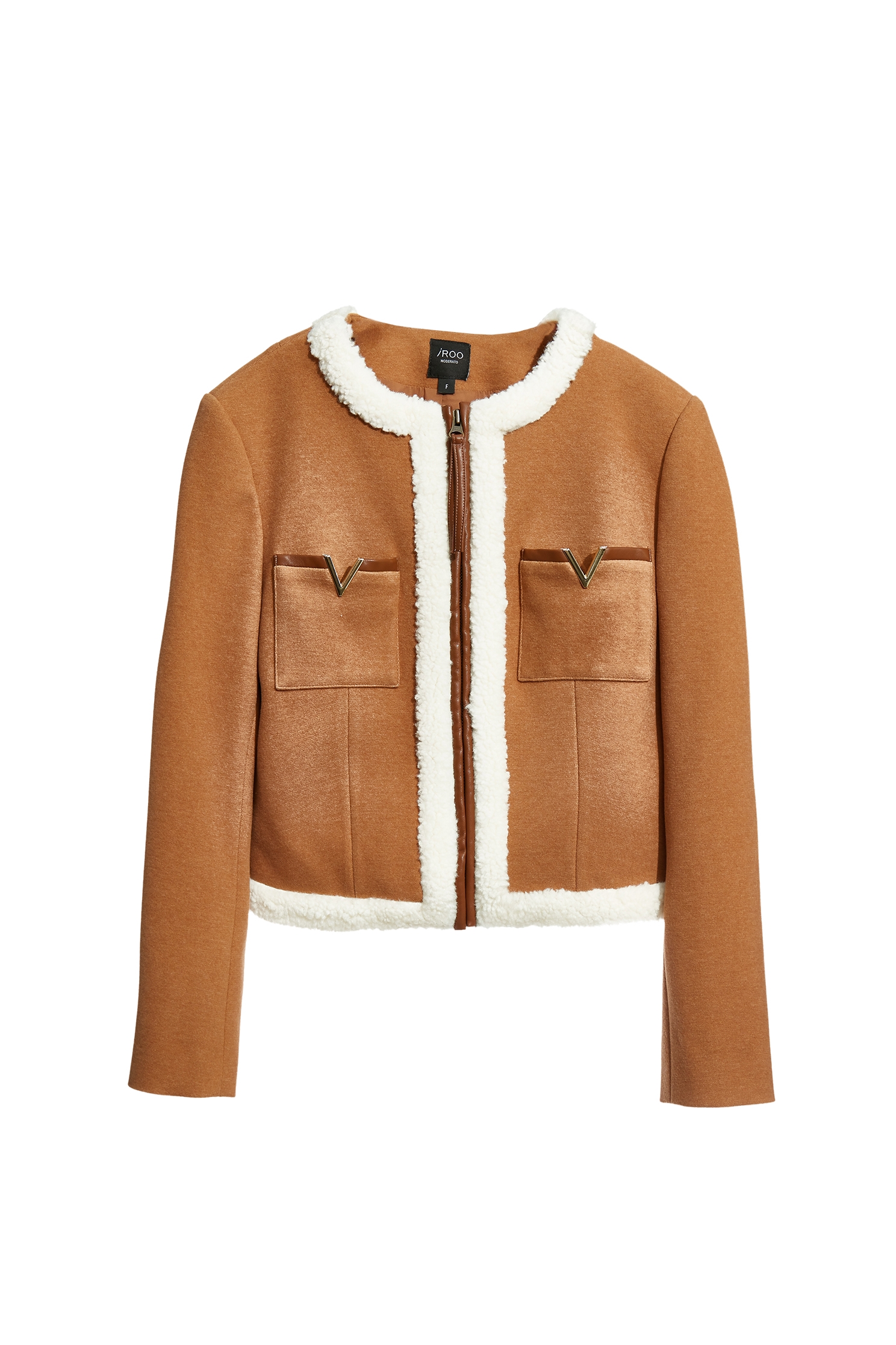 PU Jacket With Faux Fur Trim DetailPU Jacket With Faux Fur Trim Detail,Jackets,Outerwear,Season (AW) Look