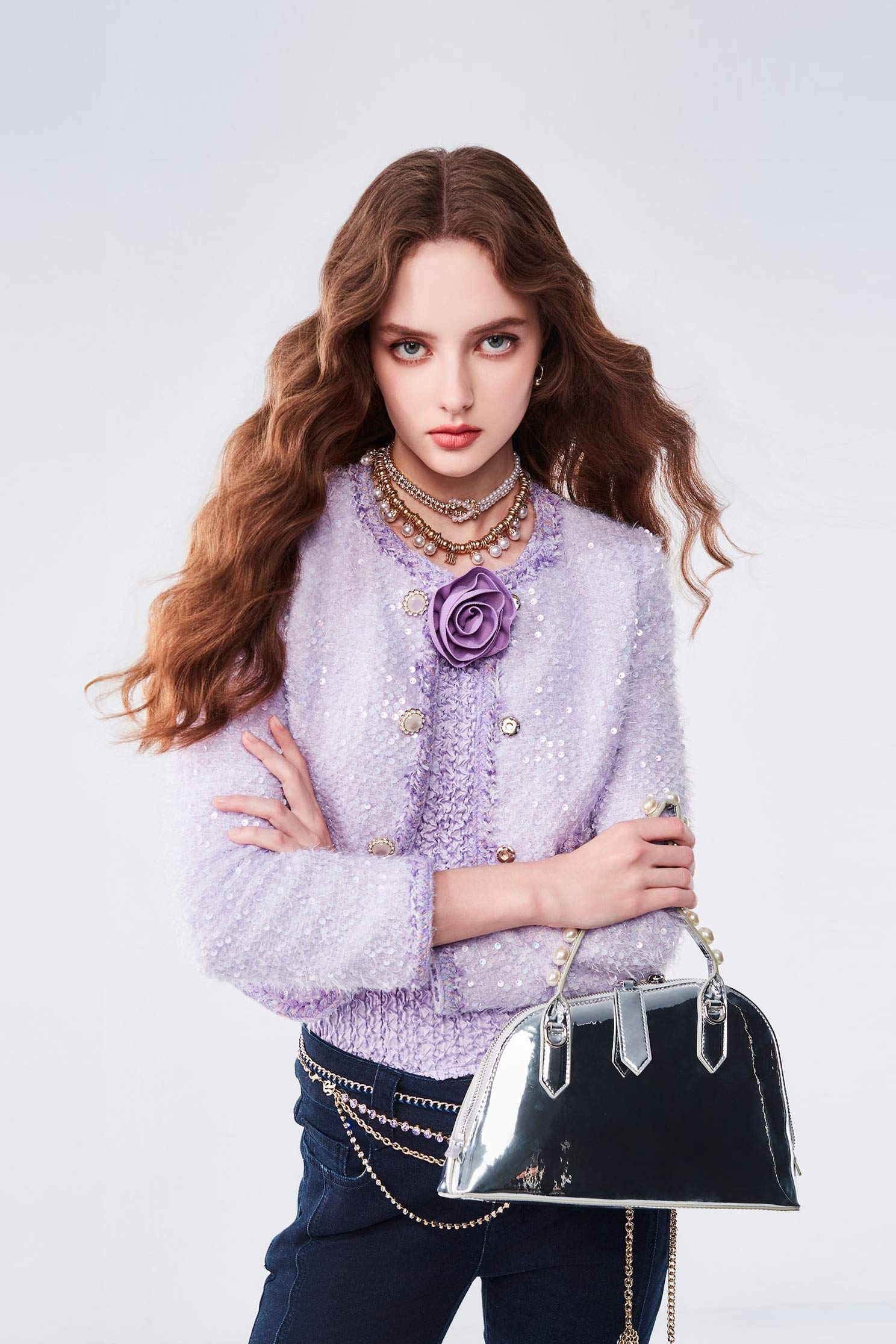 Sequin Detail Purple JacketSequin Detail Purple Jacket,Jackets,bestselling,Outerwear,co-ord sets,Season (AW) Look