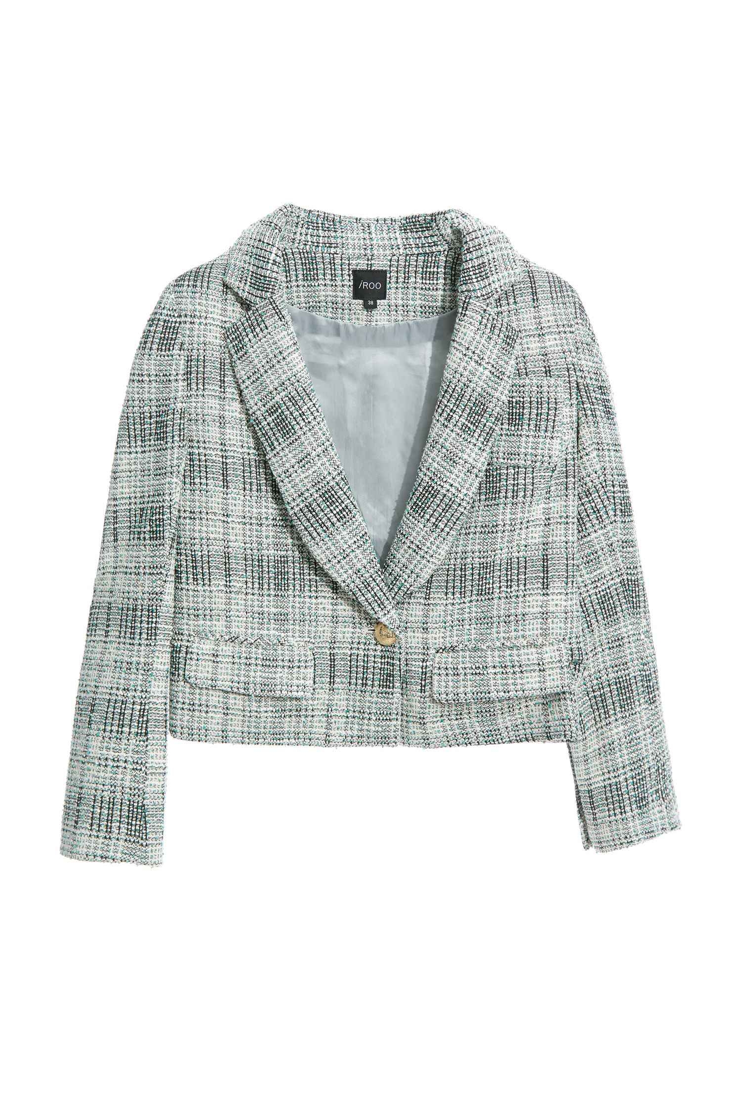 Plaid Tweed BlazerTweed blazer,Outfit of the Day,Ready for Winter,Outerwear,Rayon,Woolen tweed,Season (AW) Look,Blazers,upperclass