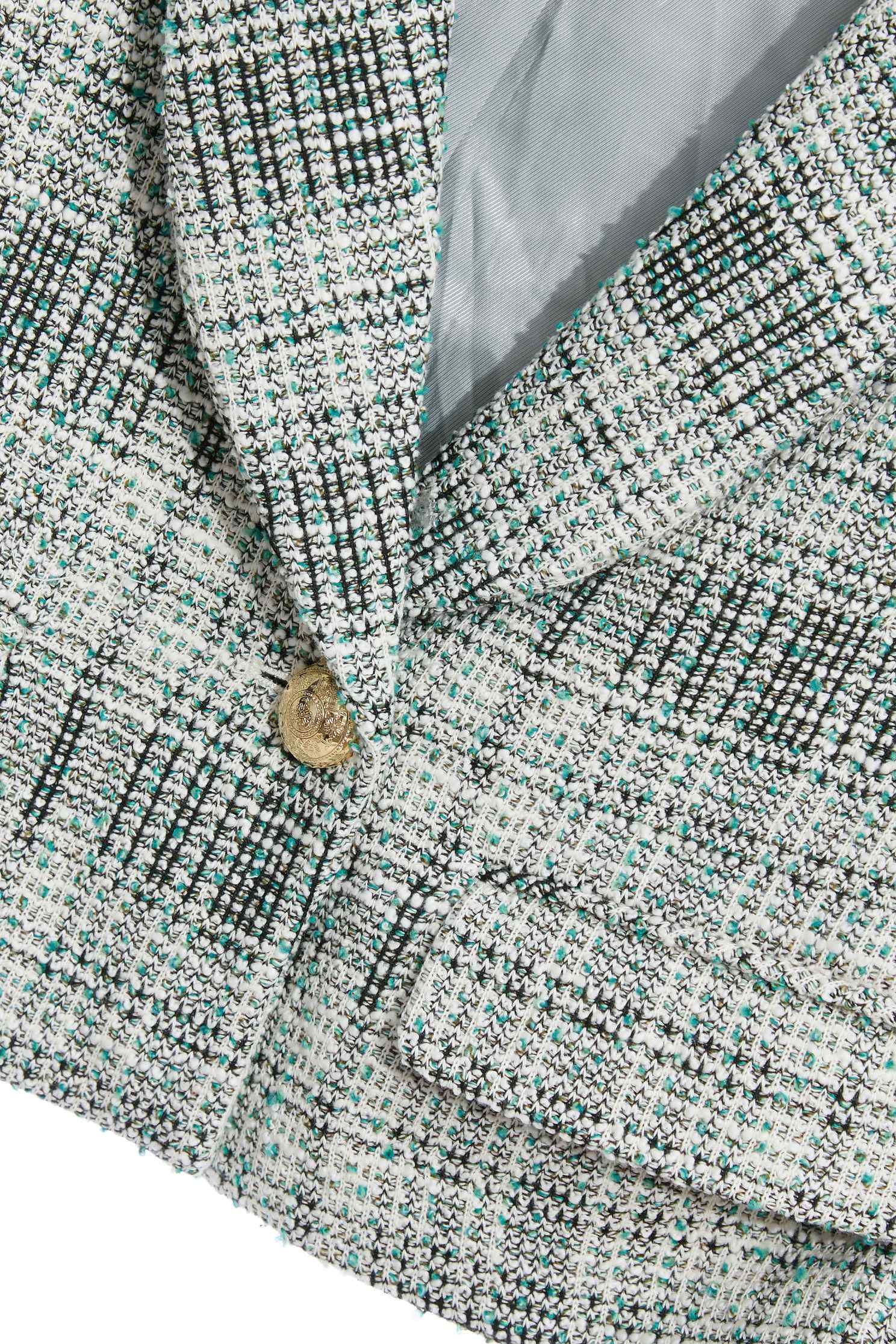 Plaid Tweed BlazerTweed blazer,Outfit of the Day,Ready for Winter,Outerwear,Rayon,Woolen tweed,Season (AW) Look,Blazers,upperclass