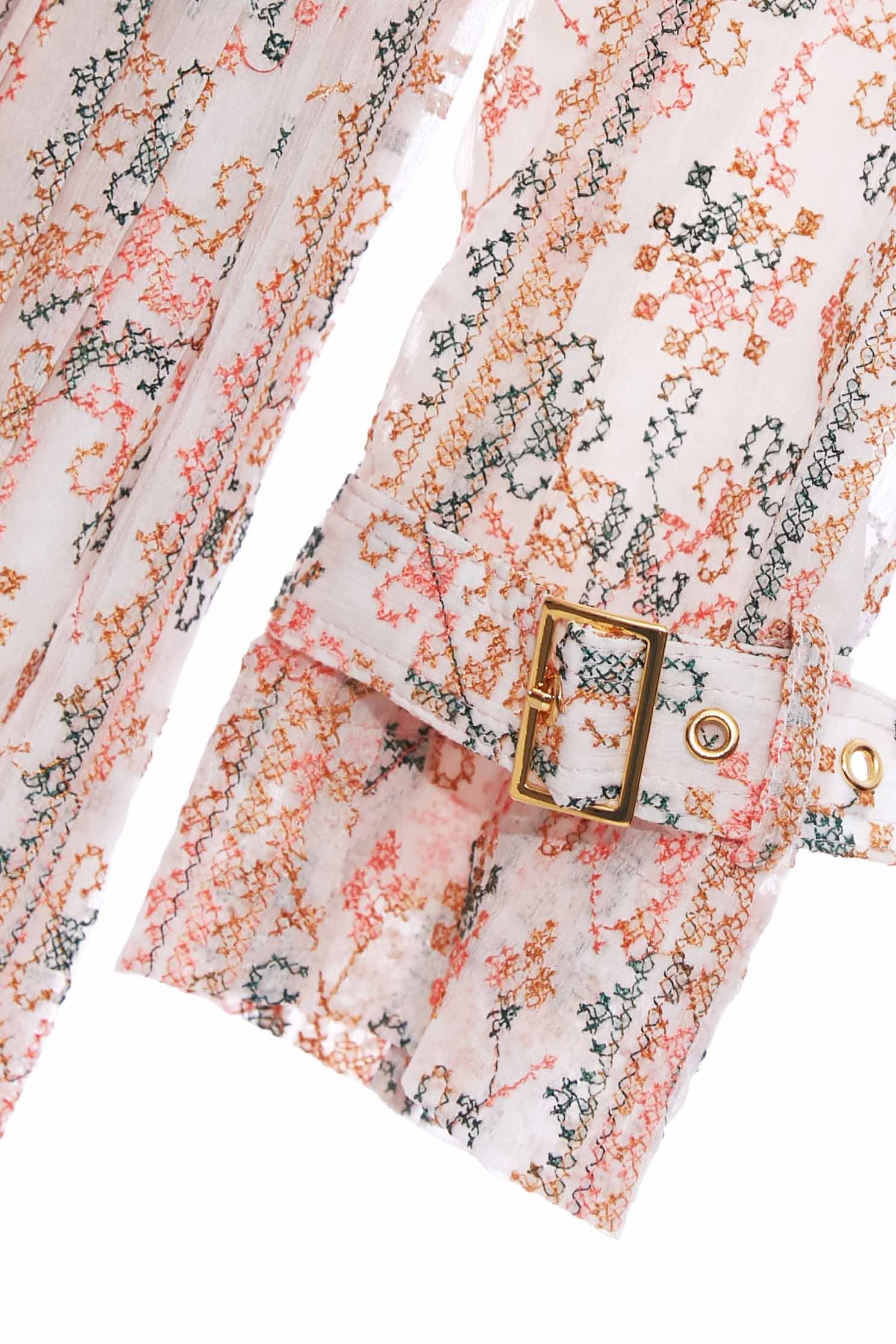 Geometric Totem Print Trench CoatVintage tone embroidered trench coat,Embroidered,Outerwear,Queen,mothergift,Season (AW) Look,Belts,Chiffon,Trench coats