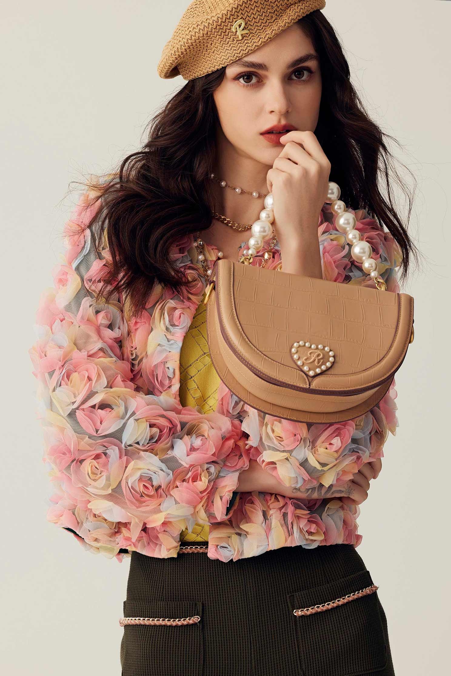 Colourful 3-D Rose JacketColourful 3-D Rose Jacket,Jackets,Outerwear,Season (SS) Look,pearl