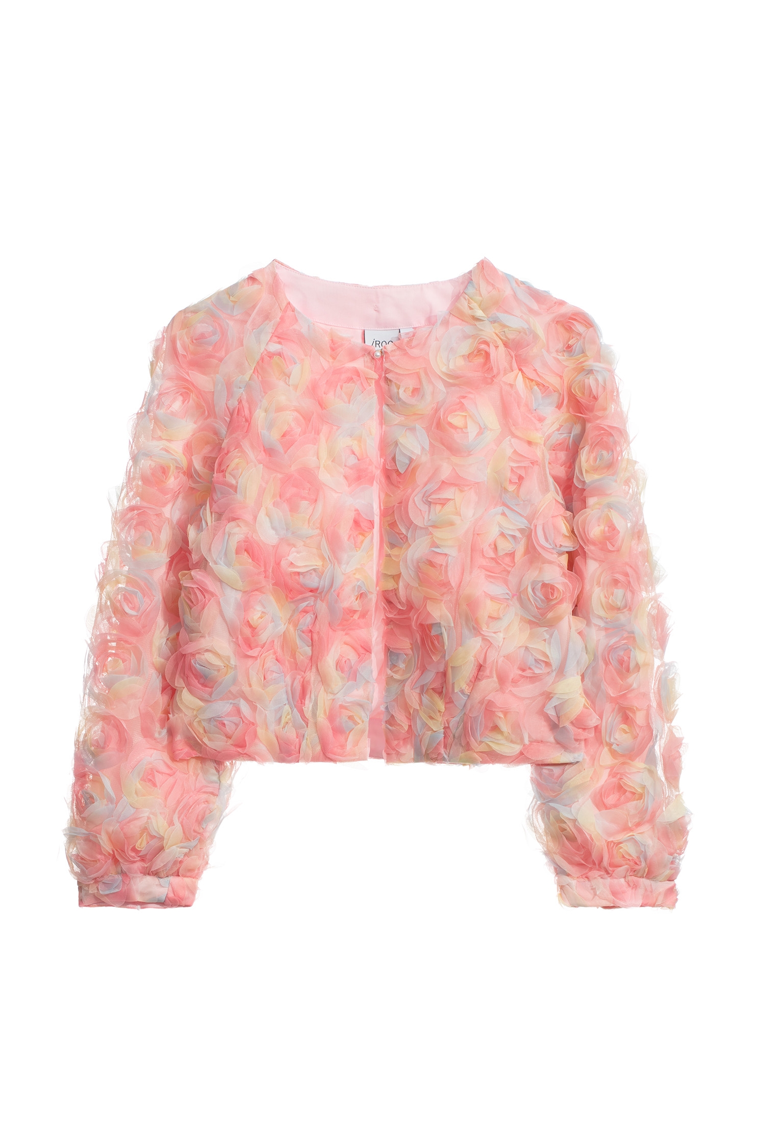 Colourful 3-D Rose JacketColourful 3-D Rose Jacket,Jackets,Outerwear,Season (SS) Look,pearl