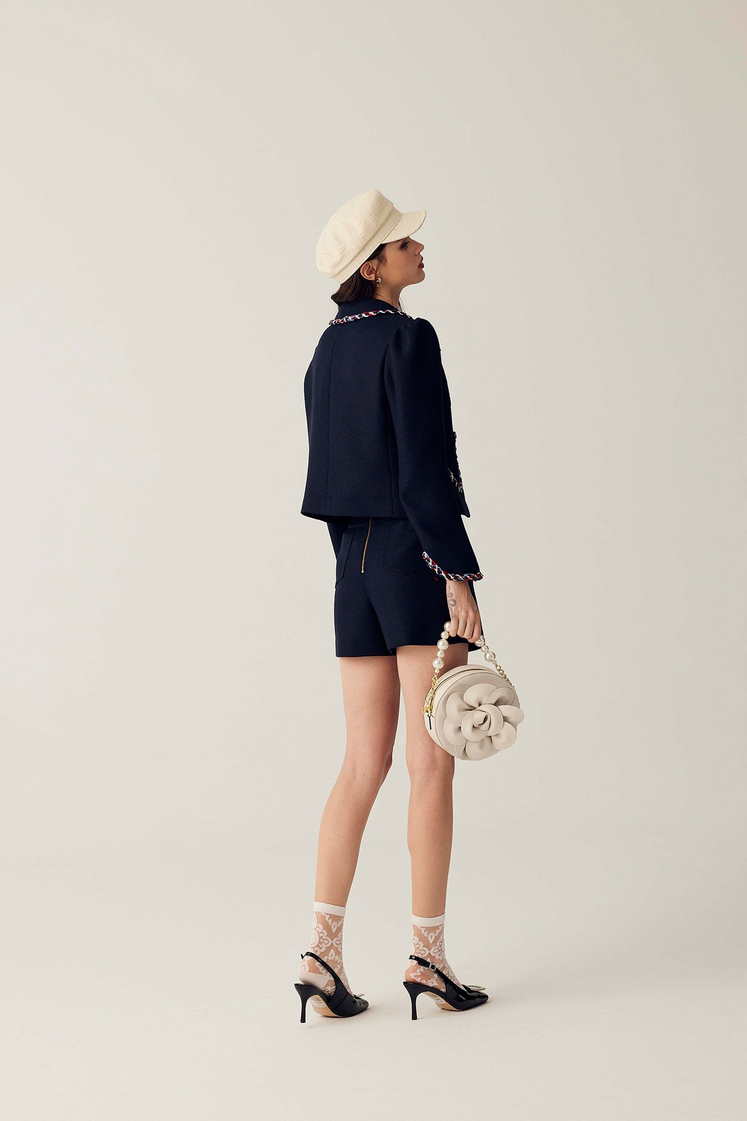 Navy Blazer With Contrast Trim DetailNavy Blazer With Contrast Trim Detail,Jackets,Outerwear,Season (SS) Look,Blazers