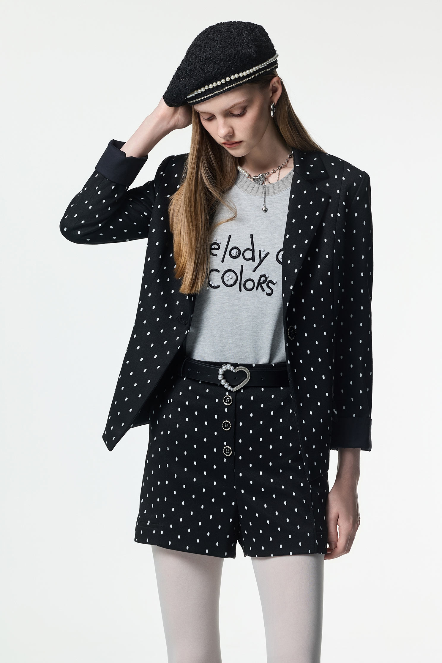 Classic Polka Dot BlazerClassic Polka Dot Blazer,Jackets,Office Looks,Outerwear,dotcollection,Season (AW) Look