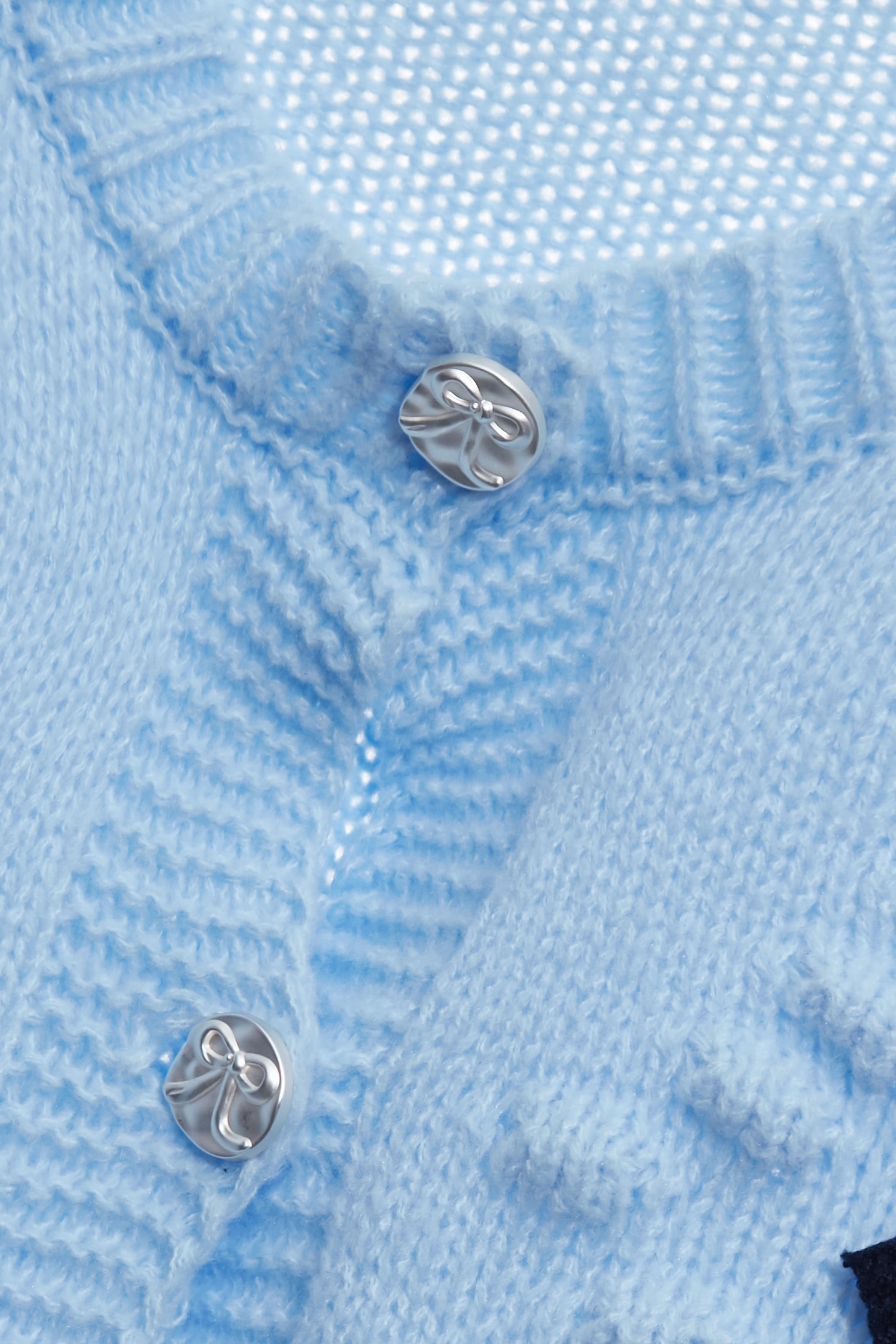 Contrast Bow Detail Knit JacketContrast Bow Detail Knit Jacket,Jackets,Tops,Outerwear,Season (AW) Look,bows,Knitted,Knitted coats