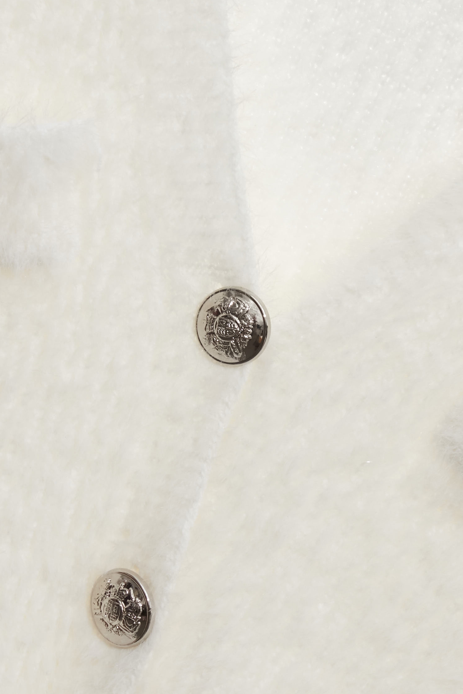 V-neck Faux Fur Knit CardiganV-neck Faux Fur Knit Cardigan,Jackets,Outerwear,White outerwear,Season (AW) Look,Knitted,Knitted coats