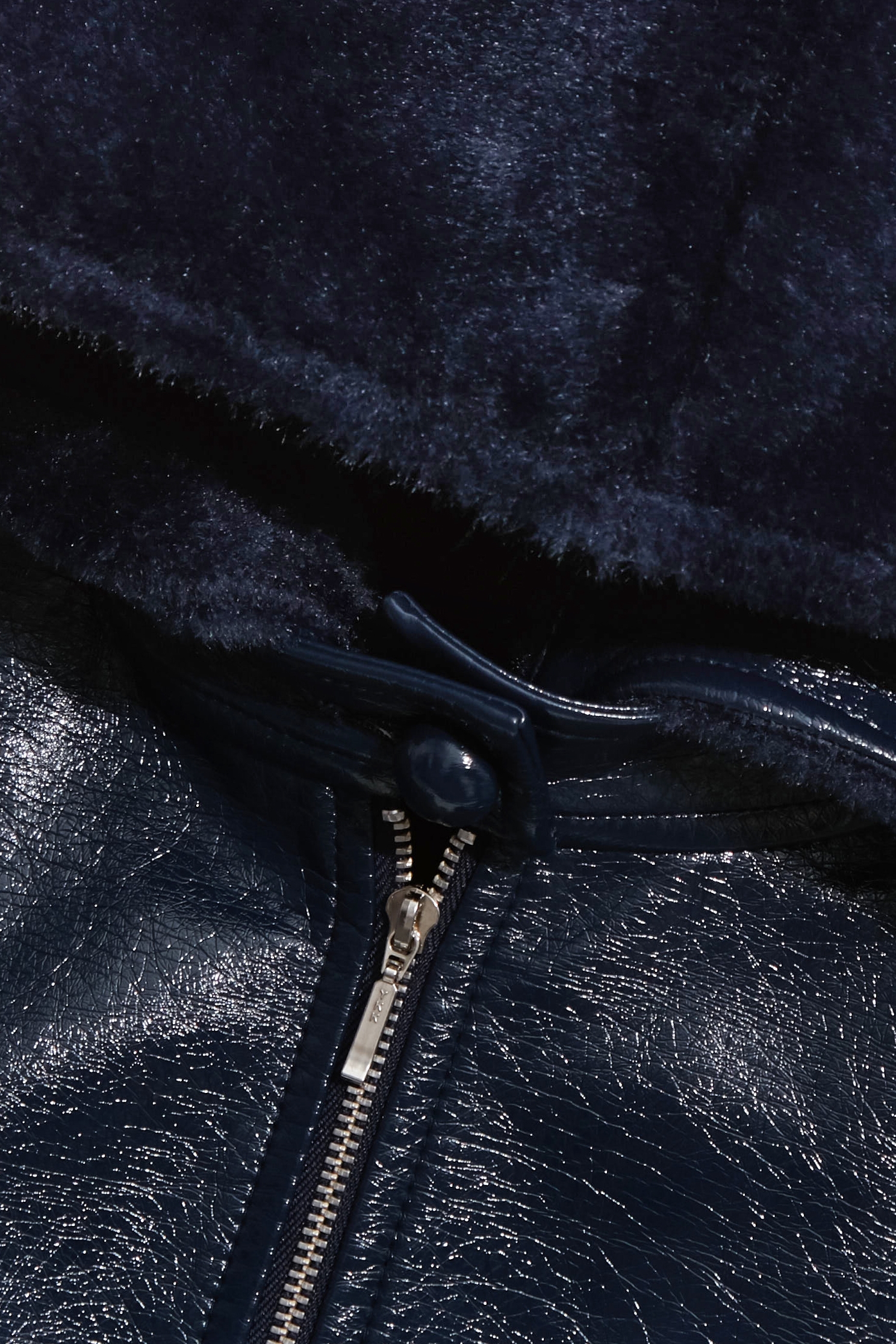 Metallic Sheen Navy PU jacketMetallic Sheen Navy PU jacket,Jackets,Outerwear,Season (AW) Look
