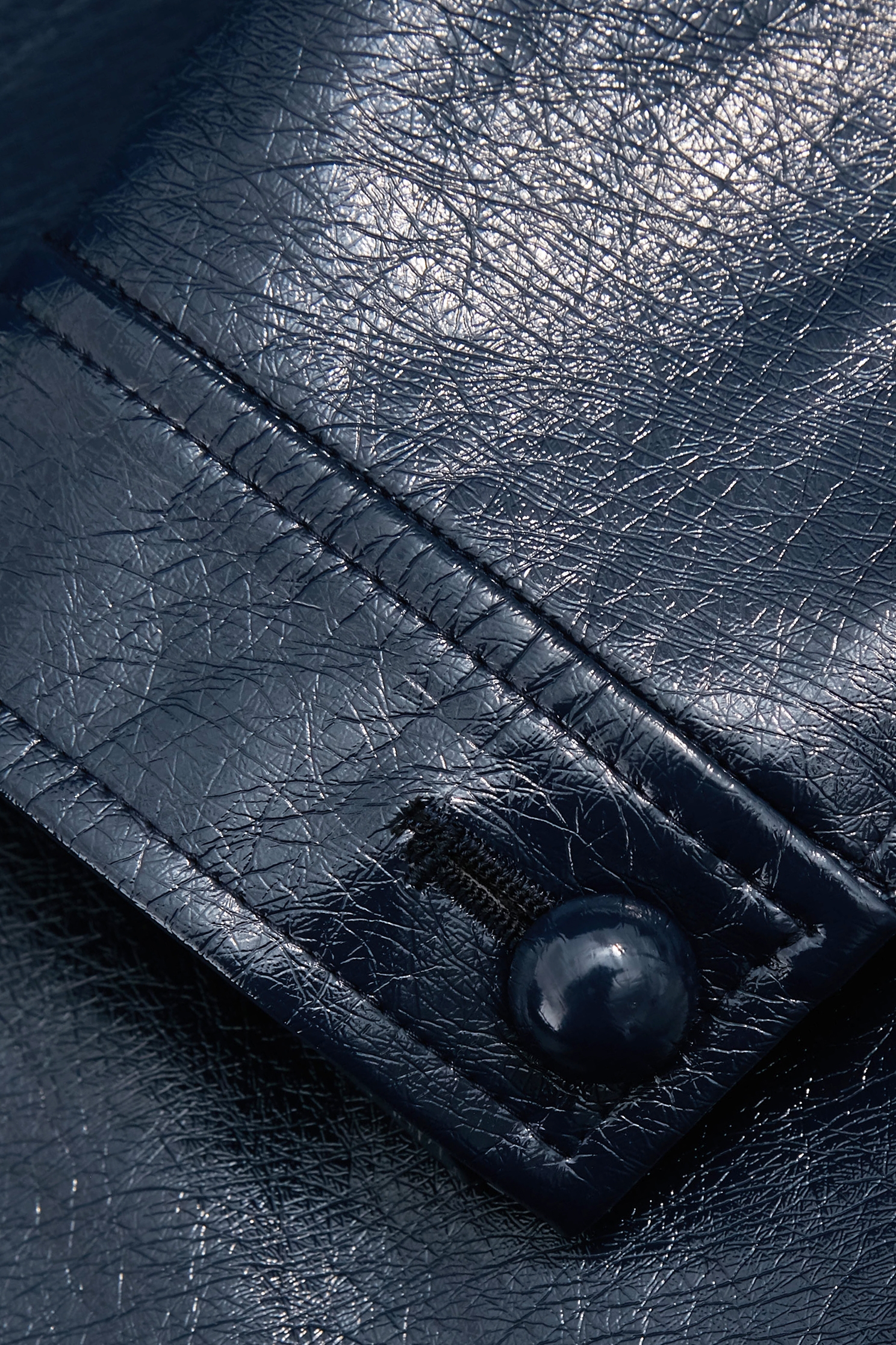 Metallic Sheen Navy PU jacketMetallic Sheen Navy PU jacket,Jackets,Outerwear,Season (AW) Look