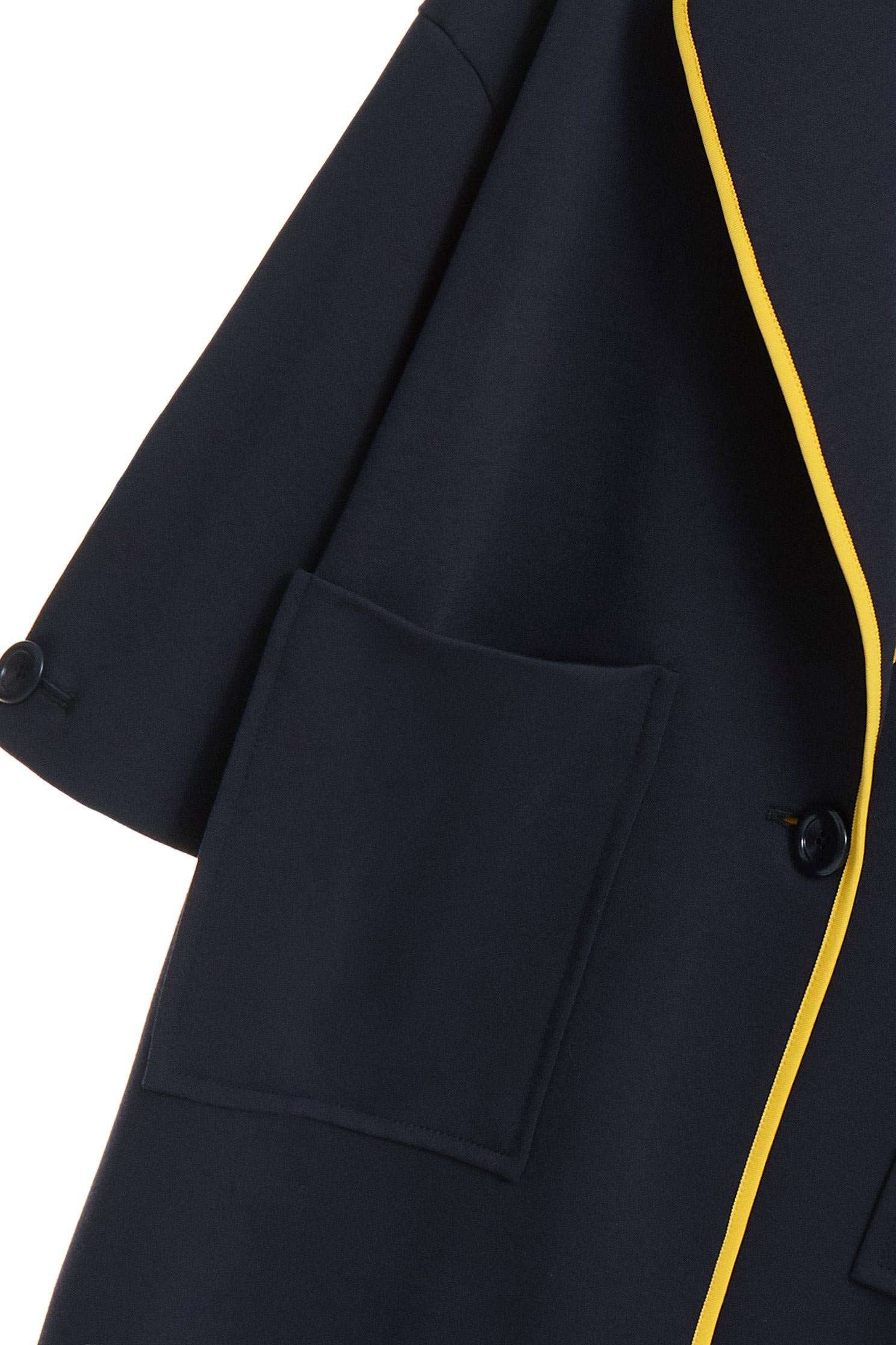 Navy Oversize Contrast Trim JacketNavy OVERSIZED coat,Ready for Winter,Outerwear,Season (AW) Look,Blazers,Overcoats,longcoats,Long sleeve outerwear