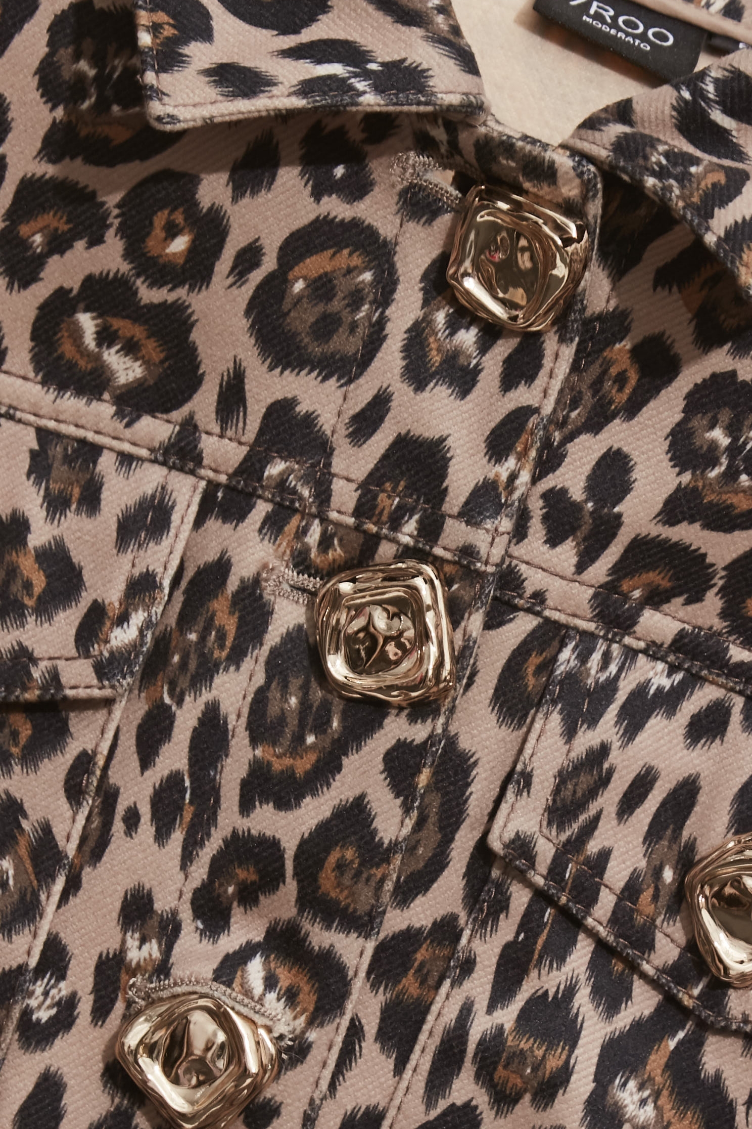 Leopard Print Denim JacketLeopard Print Denim Jacket,Jackets,Outerwear,Season (AW) Look