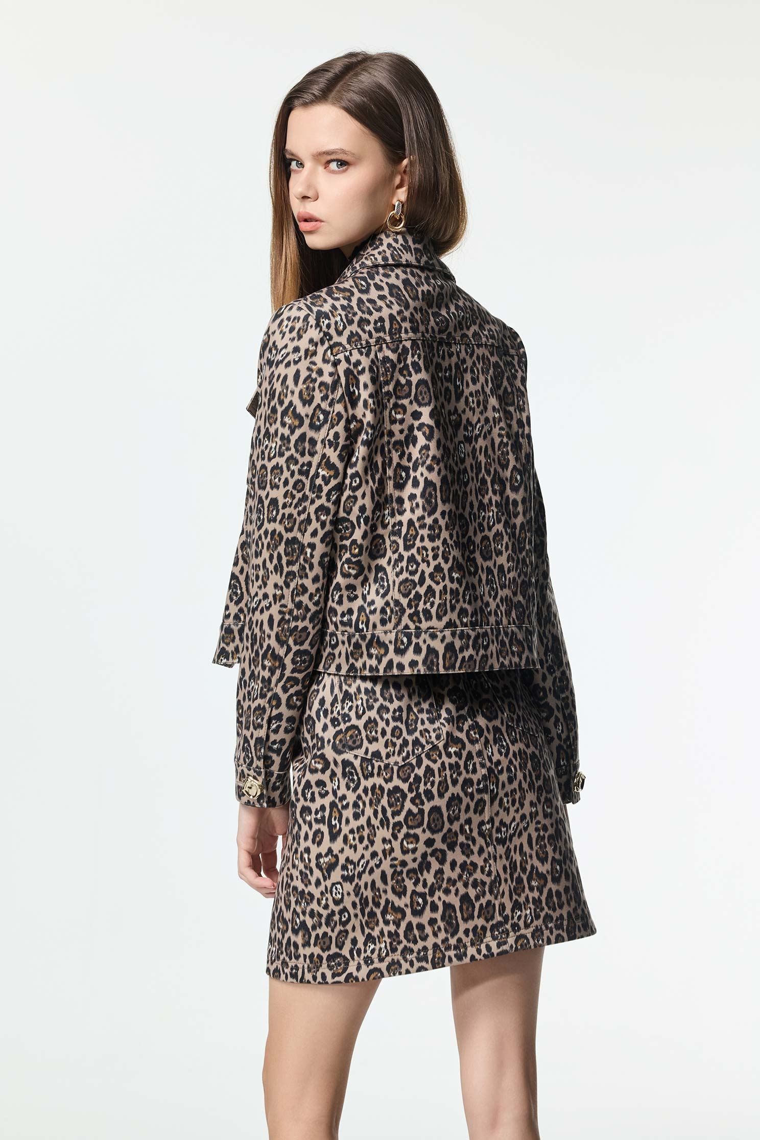 Leopard Print Denim JacketLeopard Print Denim Jacket,Jackets,Outerwear,Season (AW) Look