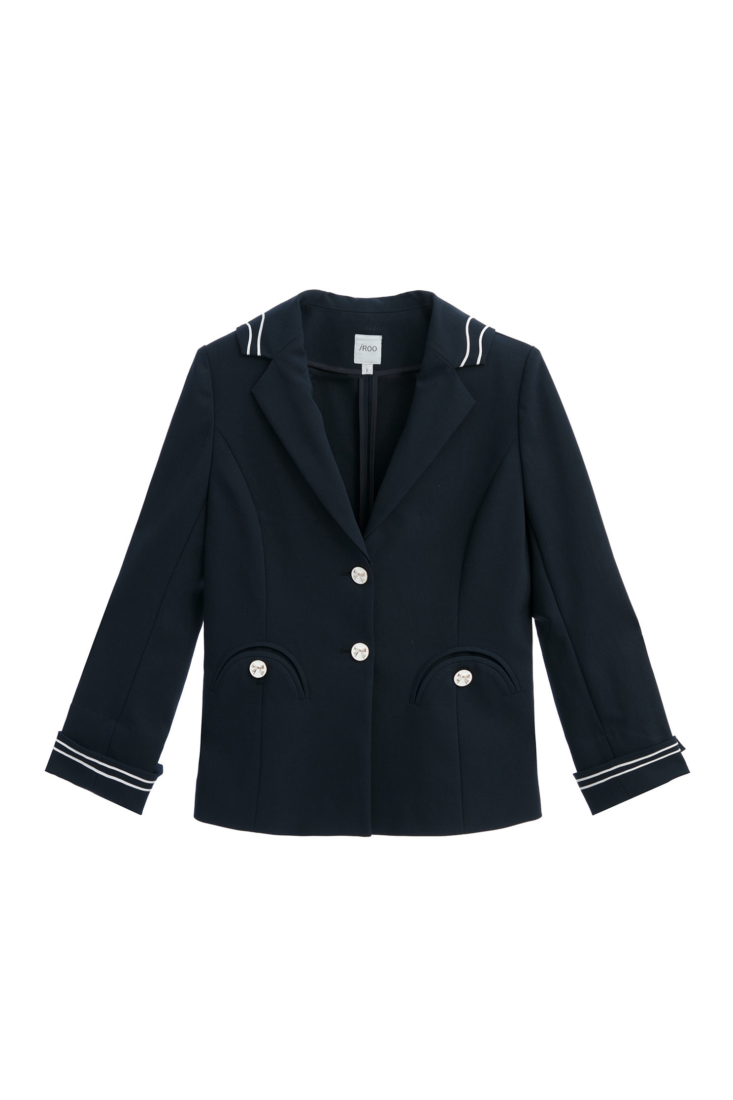 Button Front Blazer With Contrast Trim DetailButton Front Blazer With Contrast Trim Detail,Jackets,Outerwear,Season (SS) Look,Blazers