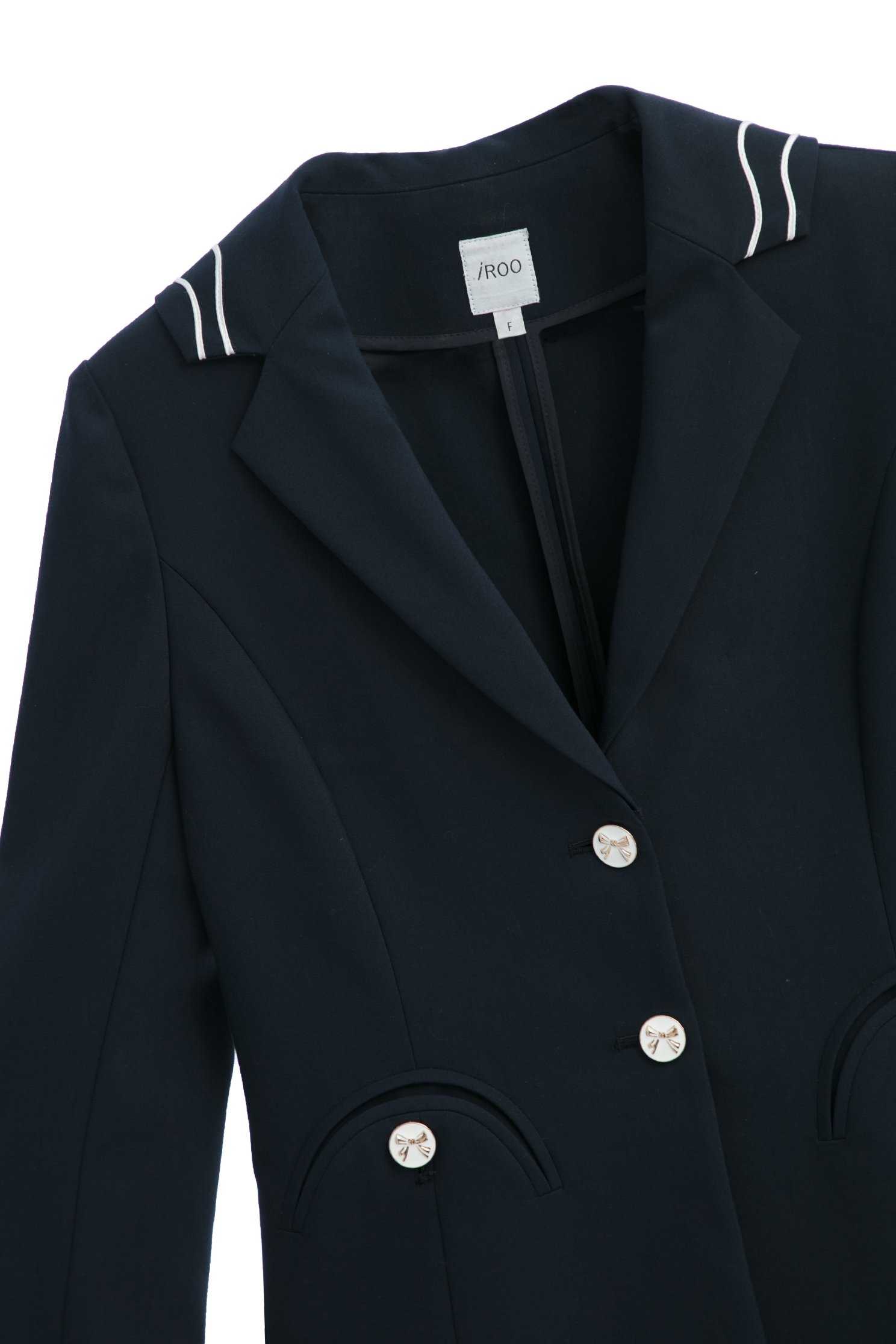 Button Front Blazer With Contrast Trim DetailButton Front Blazer With Contrast Trim Detail,Jackets,Outerwear,Season (SS) Look,Blazers