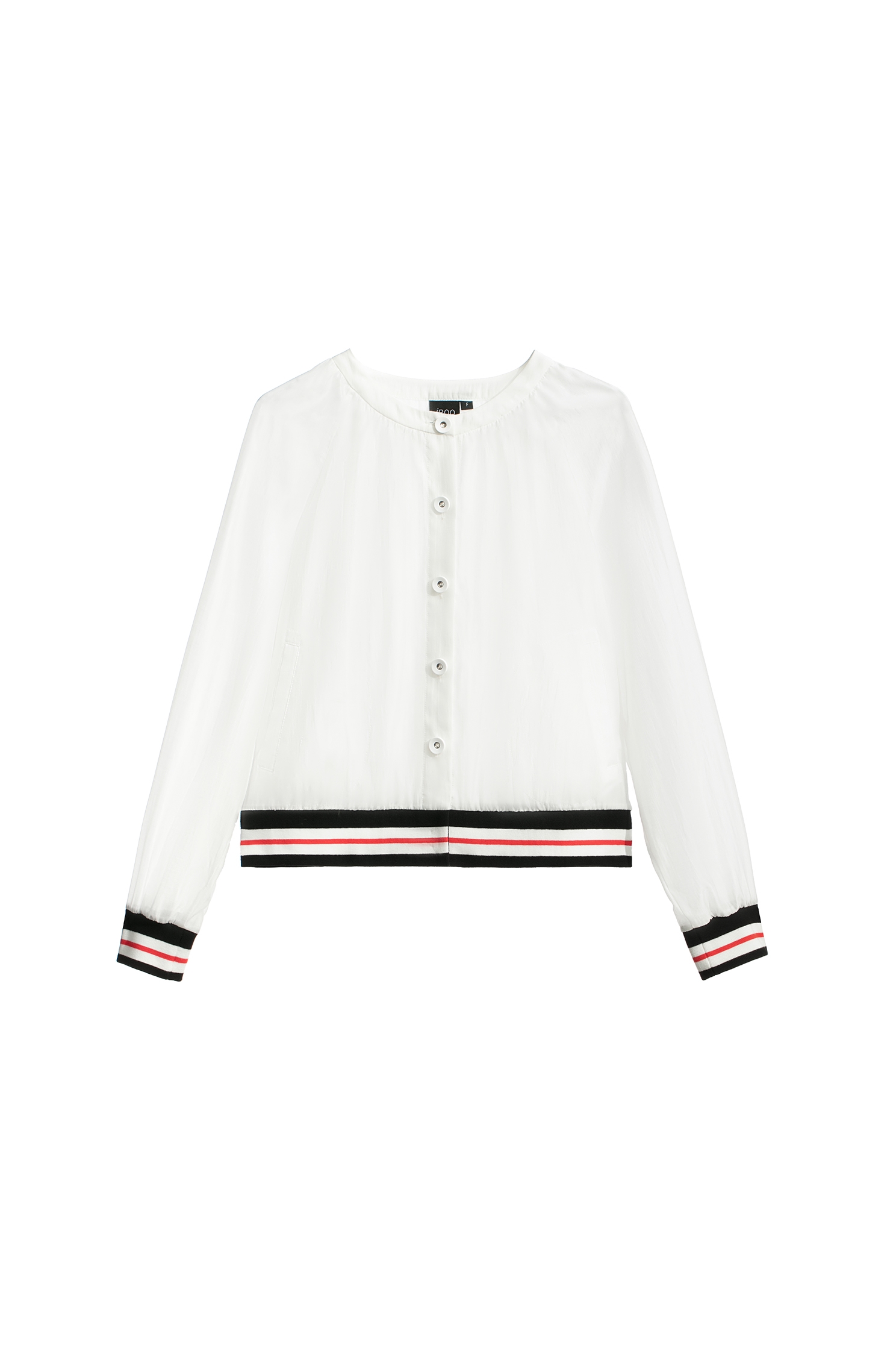 Semi Translucent Outerwear With Contrast Rib DetailSemi Translucent Outerwear With Contrast Rib Detail,Jackets,Outerwear,Season (SS) Look