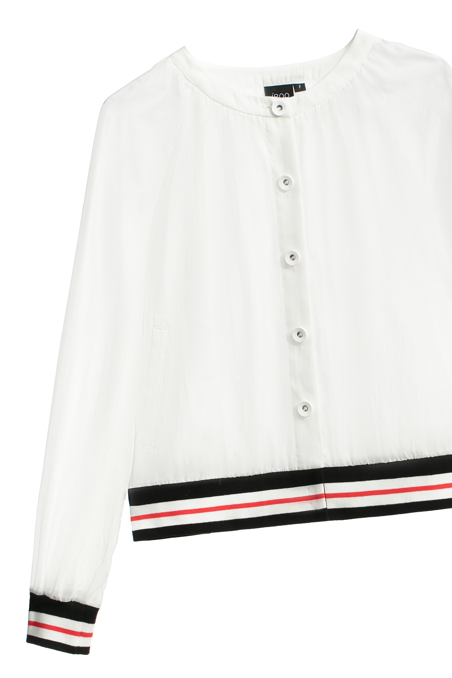 Semi Translucent Outerwear With Contrast Rib DetailSemi Translucent Outerwear With Contrast Rib Detail,Jackets,Outerwear,Season (SS) Look