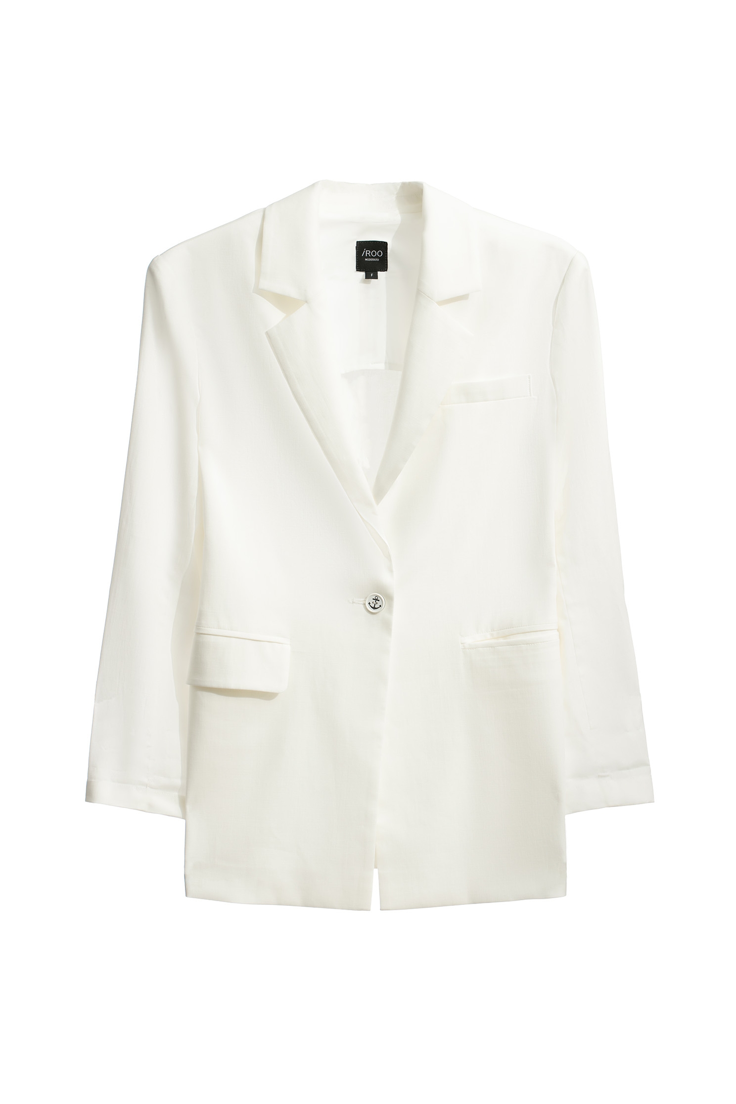 White Mid Length Linen BlazerWhite Mid Length Linen Blazer,Outerwear,Season (SS) Look,Blazers