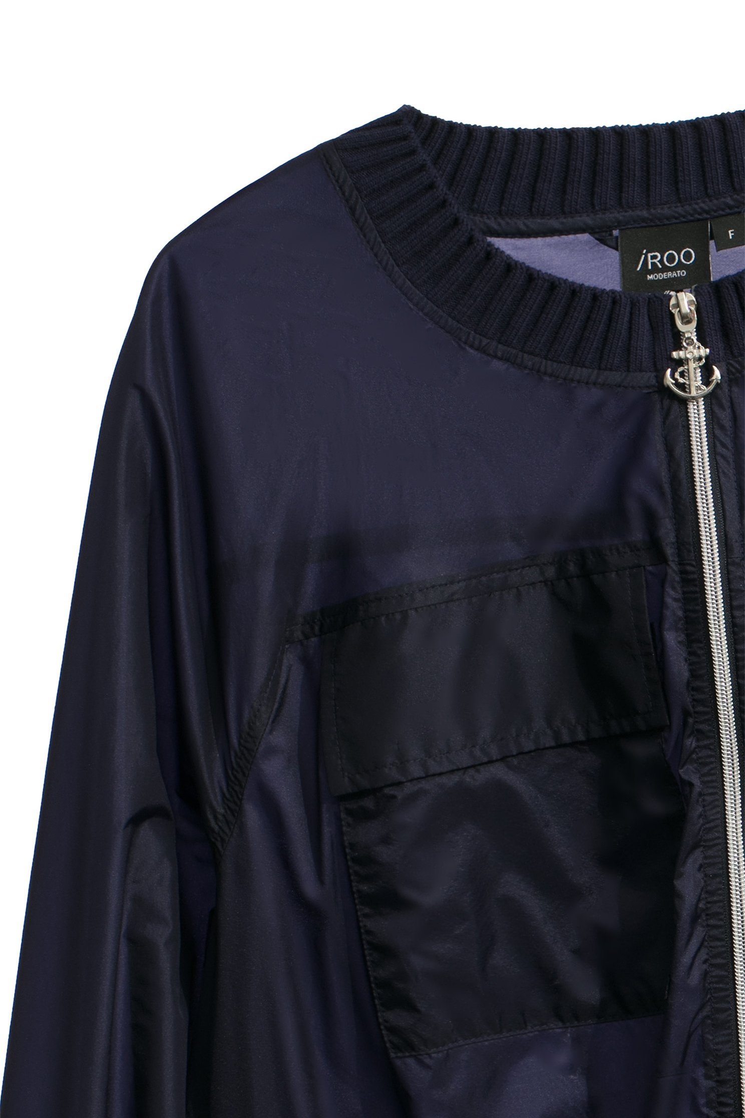 Front Zip Navy WindbreakerFront Zip Navy Windbreaker,Jackets,Outerwear,Season (SS) Look