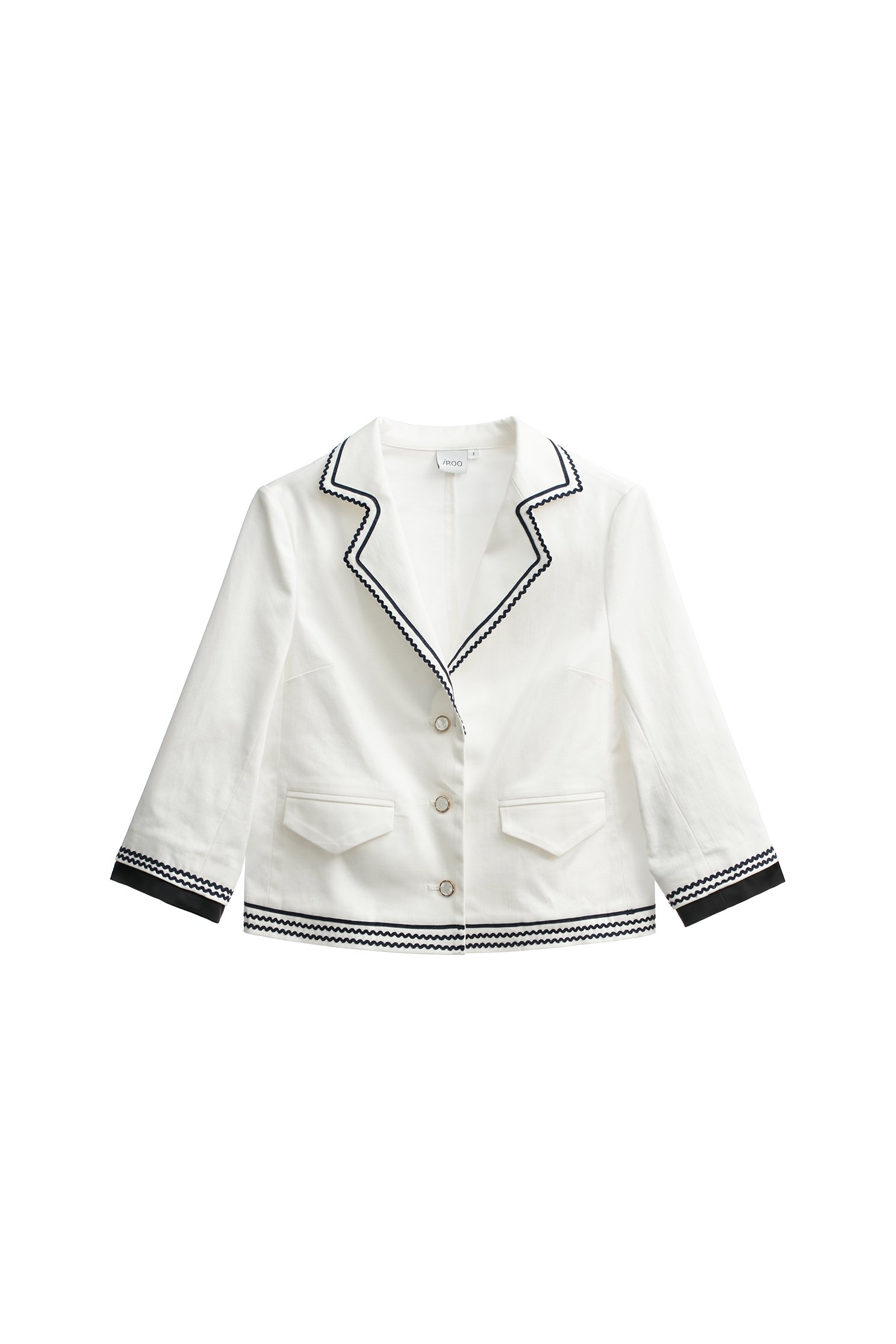 Contrast Trim Crop BlazerContrast Trim Crop Blazer,Outerwear,Season (SS) Look,Blazers