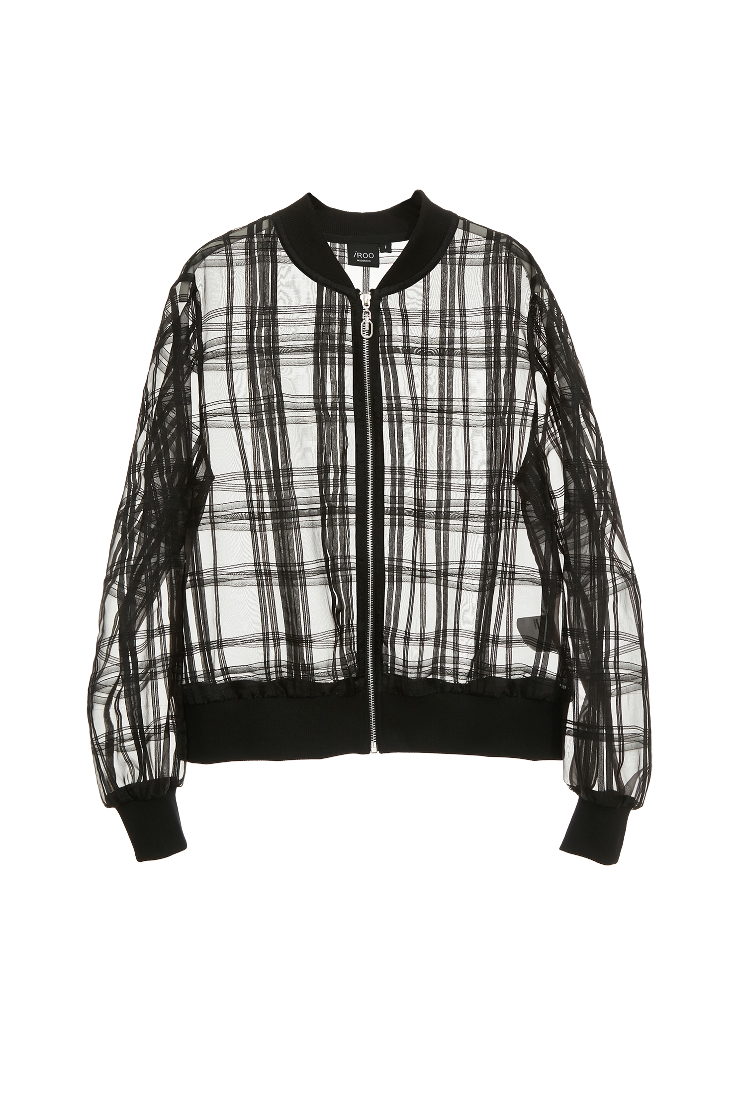 Checkered Organza Varsity JacketCheckered Organza Varsity Jacket
