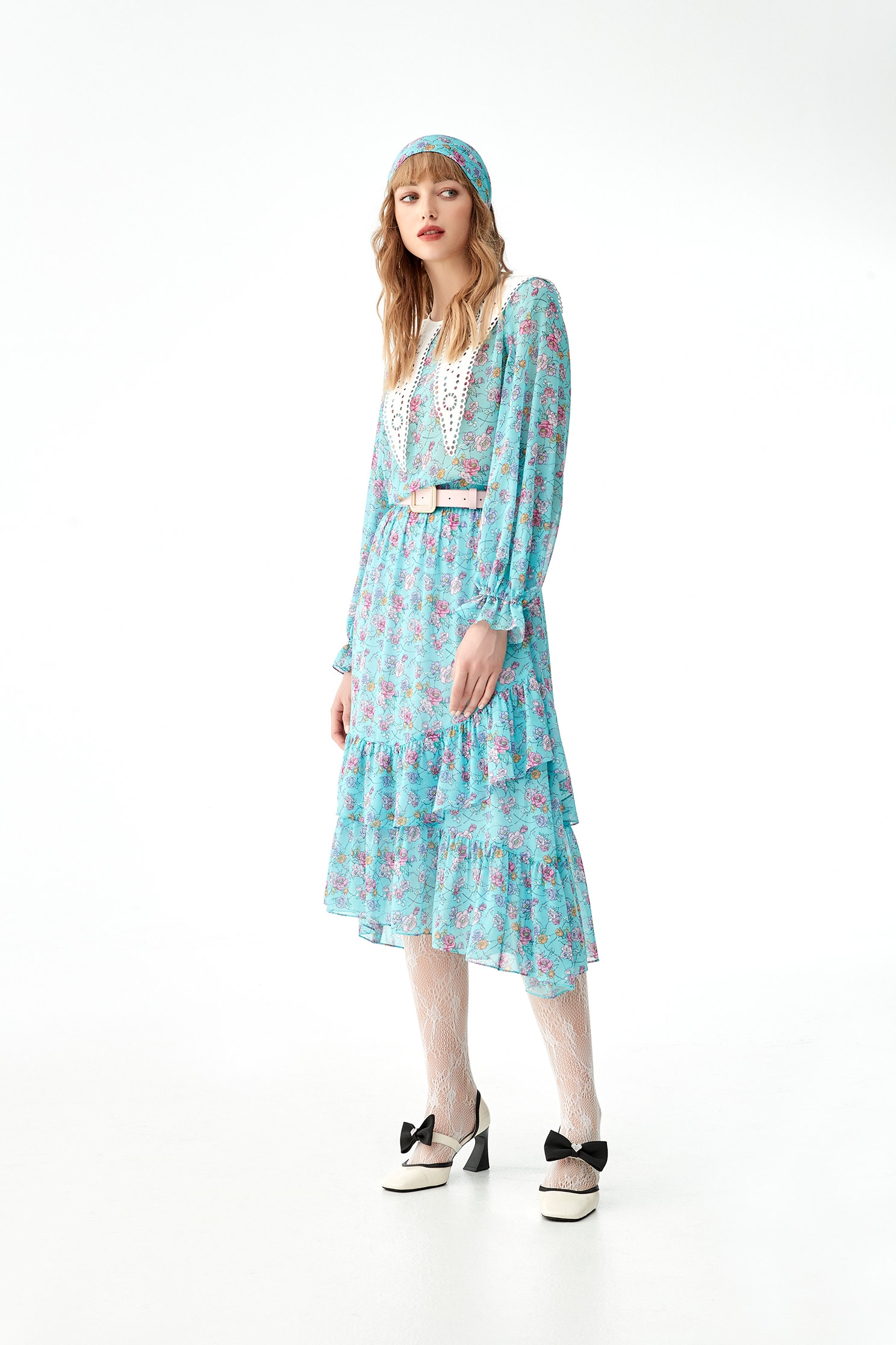 Floral Print Tiered SkirtFloral Print Tiered Skirt,Season (AW) Look,Layered skirts,Midi skirts,Chiffon