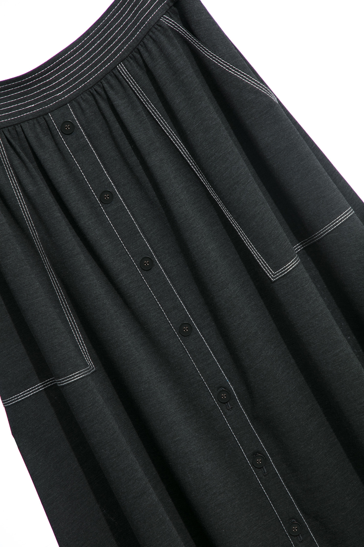 Maxi Skirt With Contrast Stitching DetailMaxi Skirt With Contrast Stitching Detail,Season (AW) Look,Midi skirts