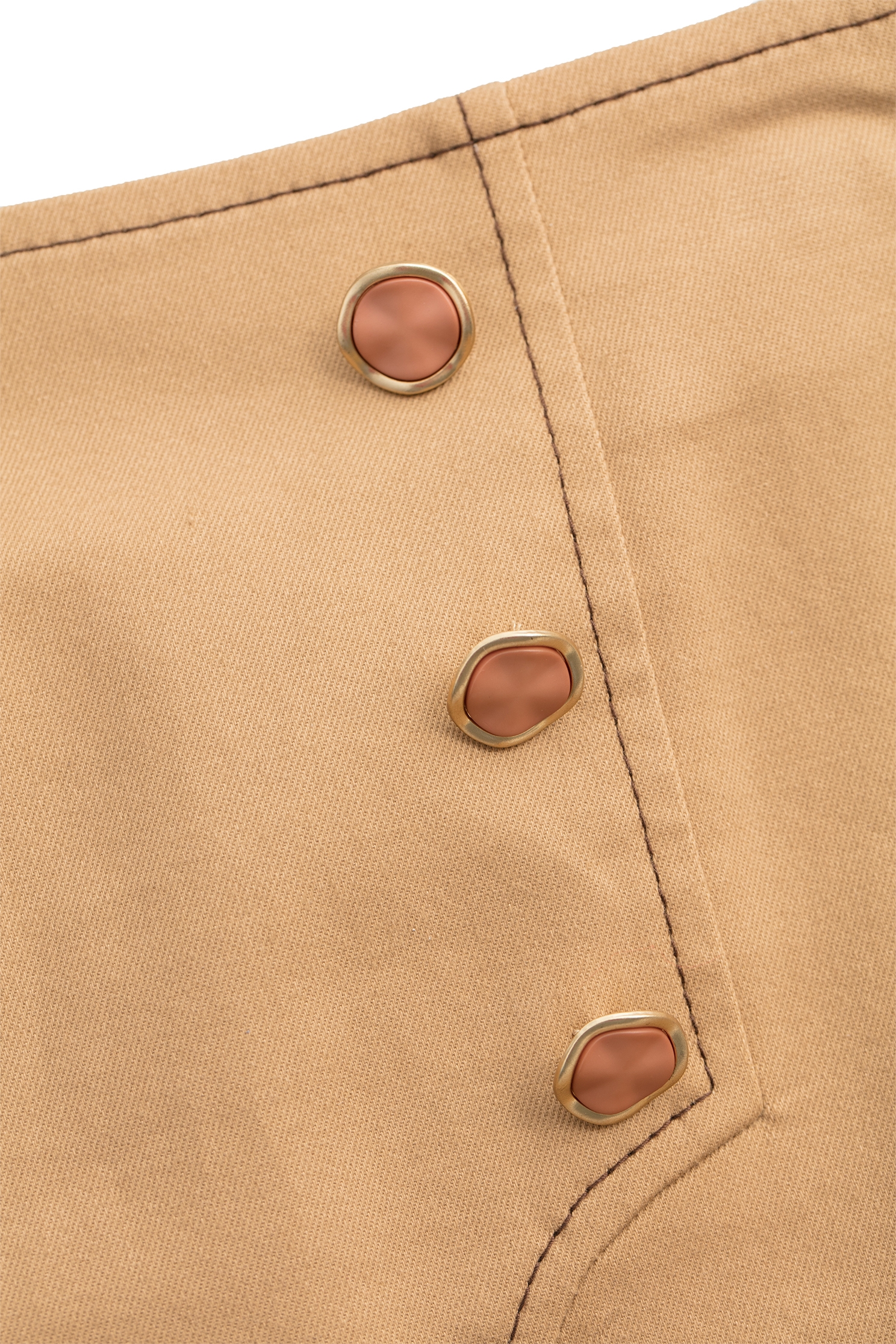 Asymmetric Hem Caramel Mini SkirtAsymmetric Hem Caramel Mini Skirt,Season (SS) Look,Mini skirts,Shorts