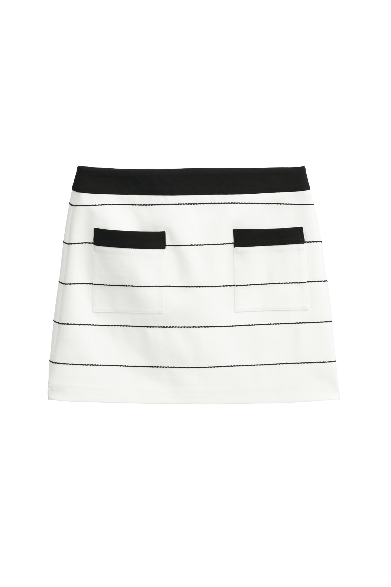 Classic Black White Stripe Short SkirtClassic Black White Stripe Short Skirt,Season (SS) Look,Mini skirts