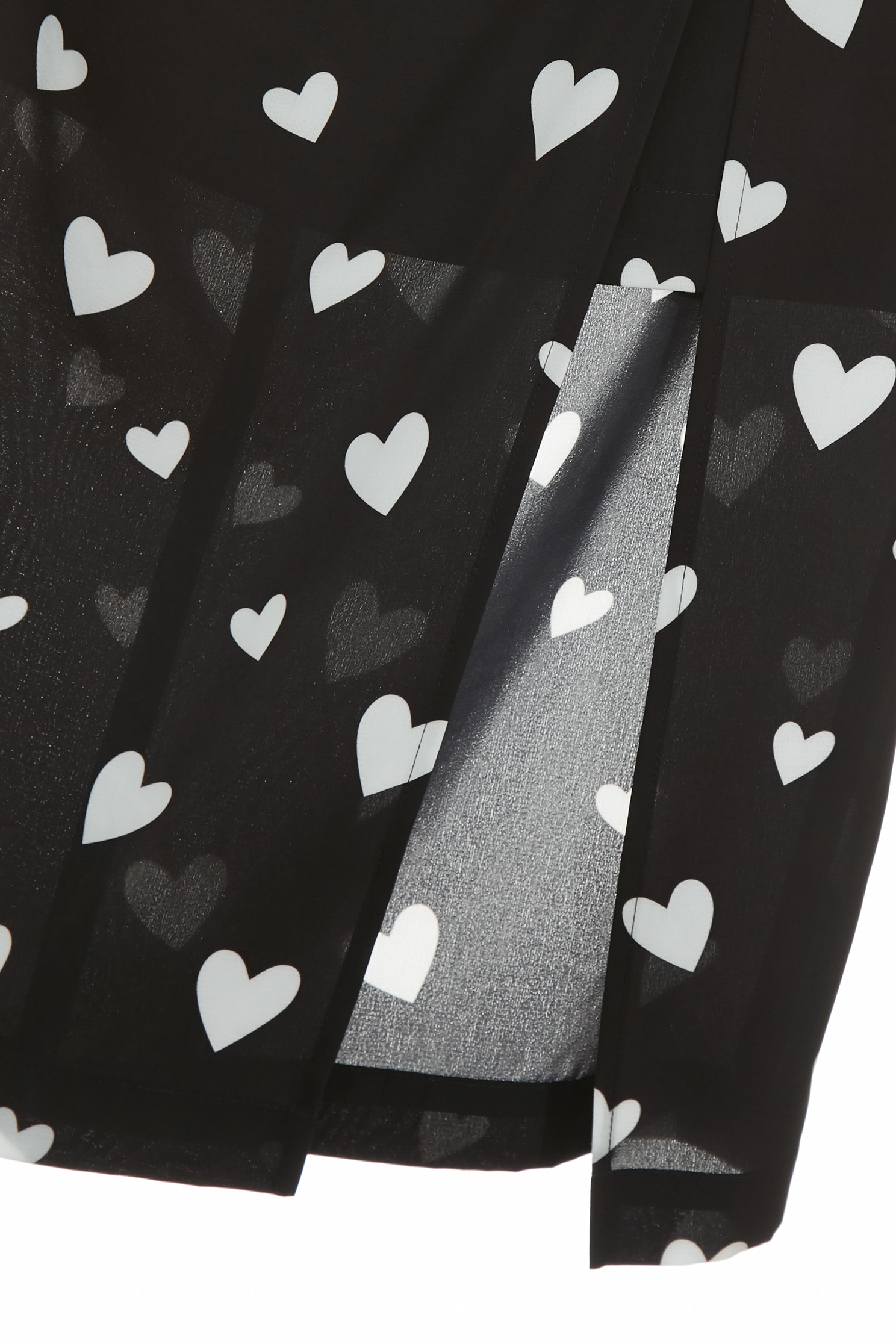 Heart Print Side Slit Pencil SkirtHeart Print Side Slit Pencil Skirt,Season (SS) Look,Midi skirts,Chiffon