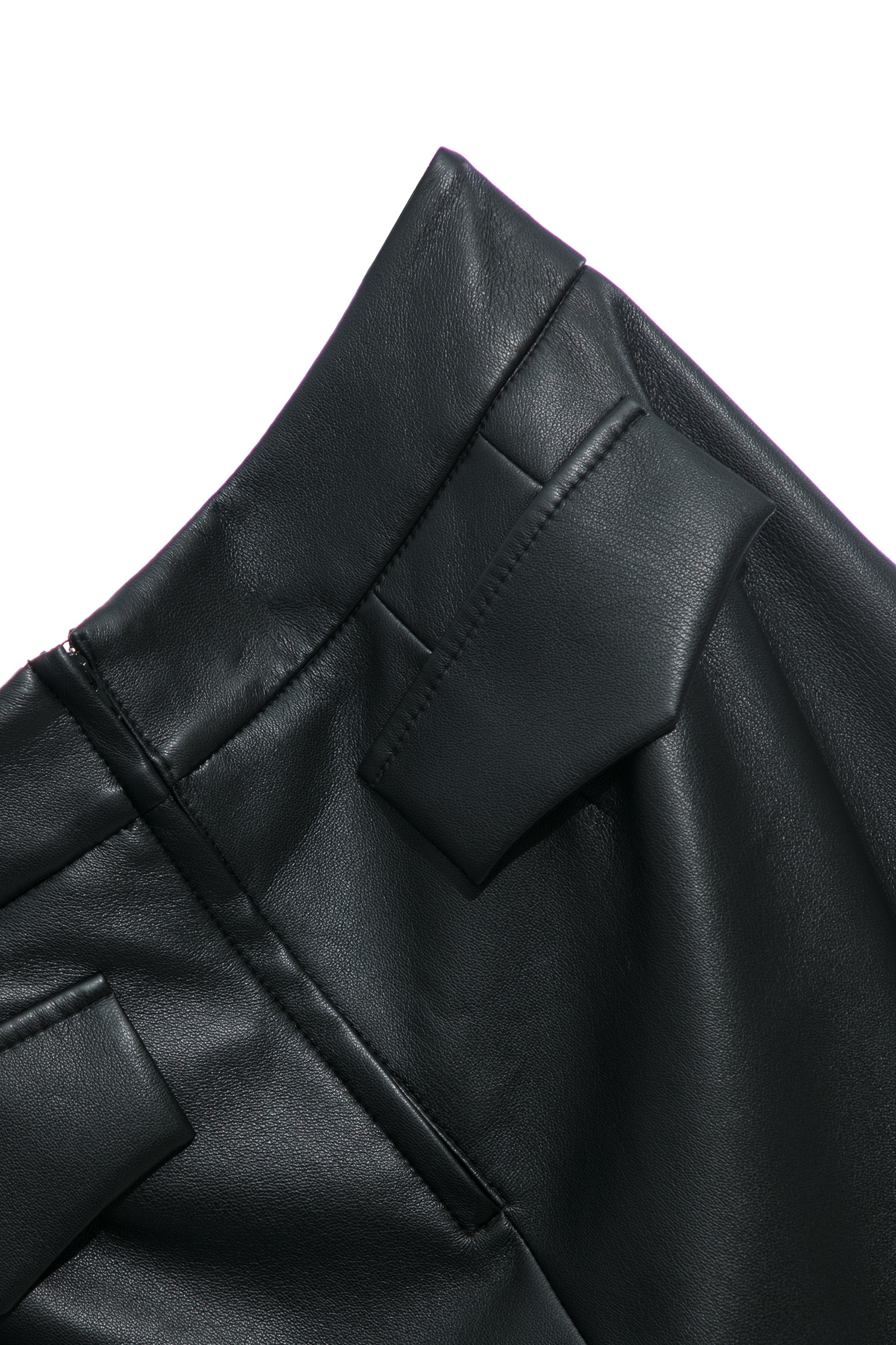 PU Overlap Panel SkirtPU Overlap Panel Skirt,Leather,Mini skirts,Season (AW) Look