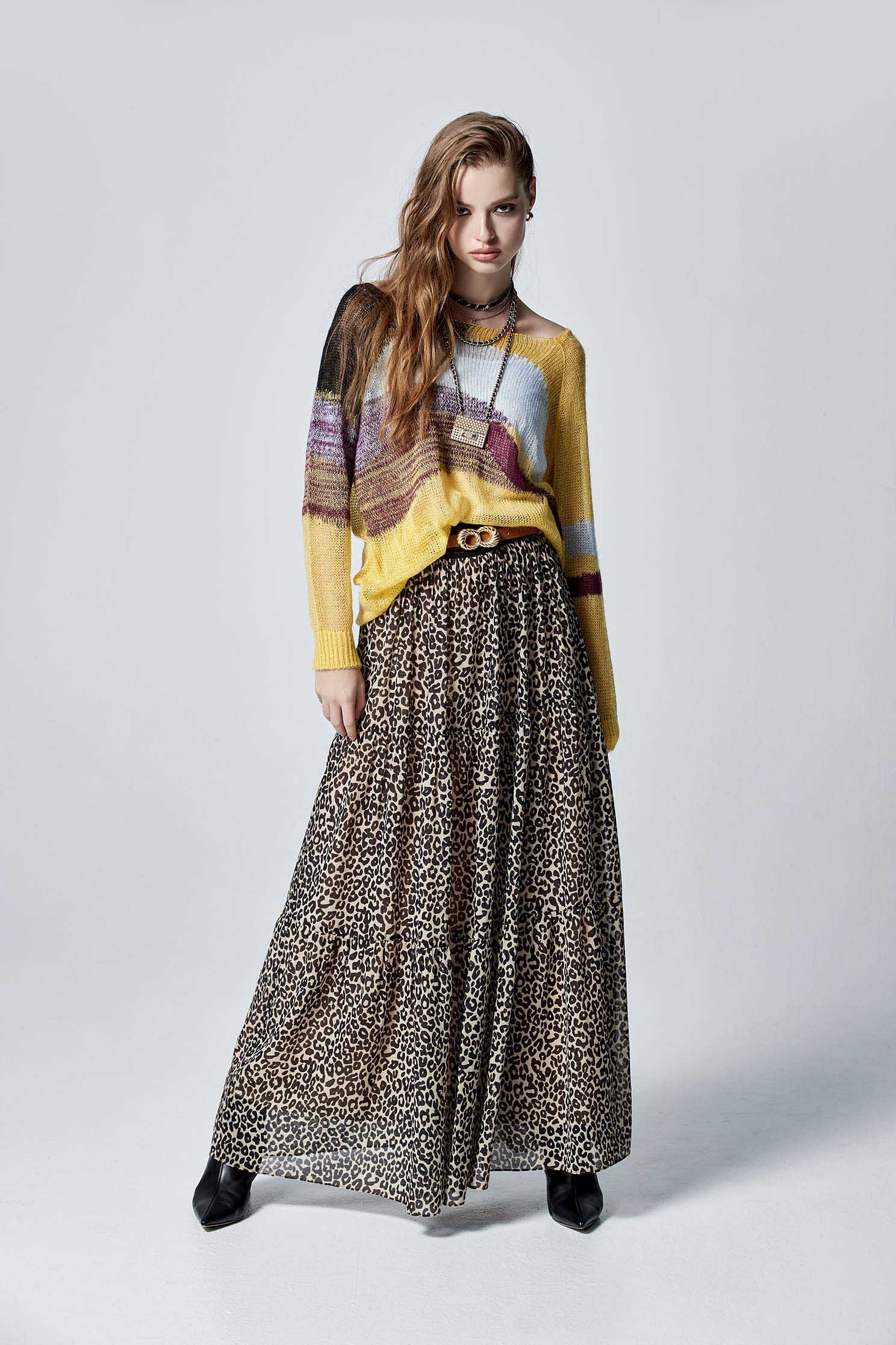 Leopard Print Maxi SkirtLeopard Print Maxi Skirt,Season (AW) Look,Midi skirts,Chiffon,Chiffon skirts,Chiffon Midi skirts