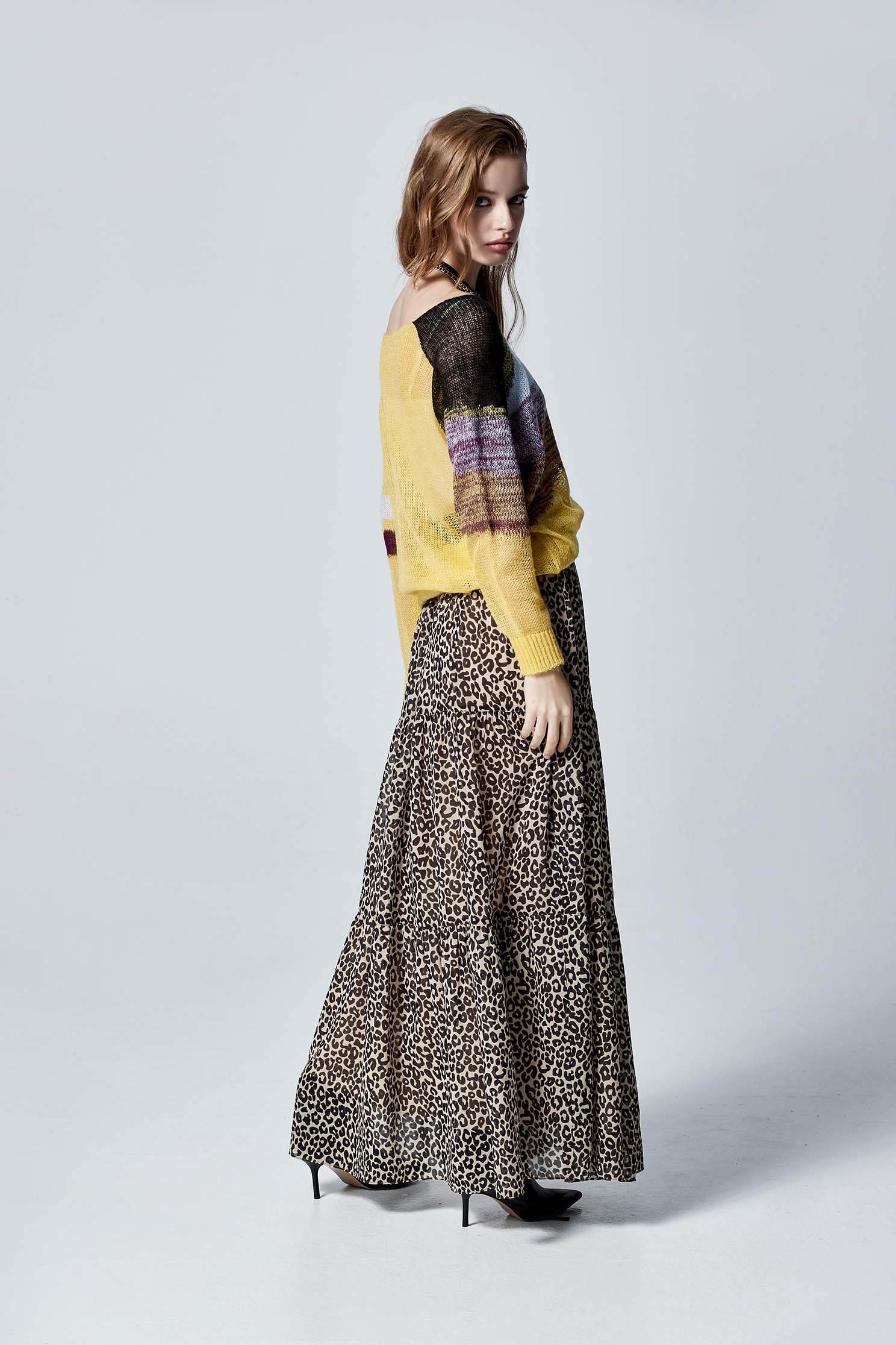 Leopard Print Maxi SkirtLeopard Print Maxi Skirt,Season (AW) Look,Midi skirts,Chiffon,Chiffon skirts,Chiffon Midi skirts