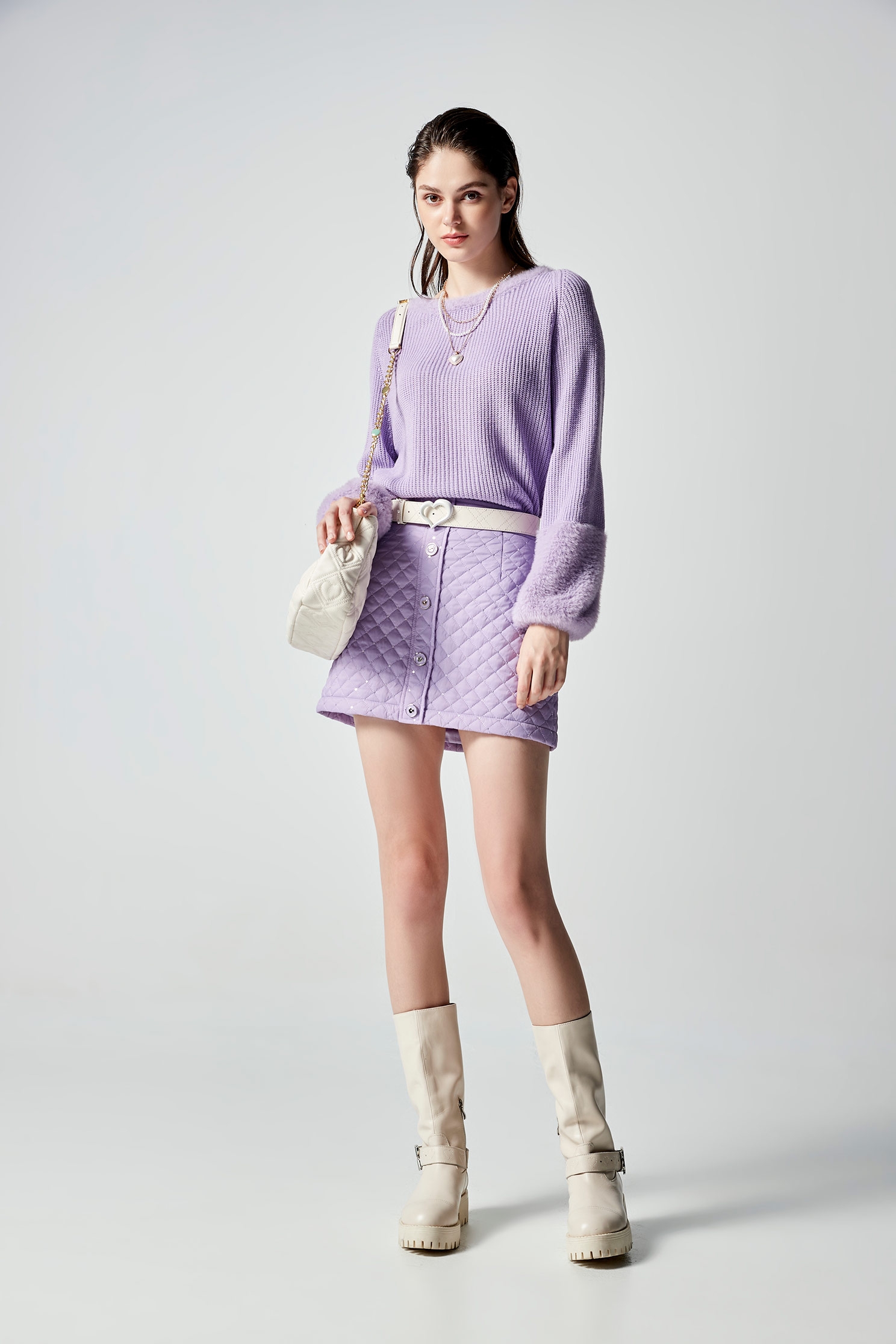 Purple Quilted Mini SkirtPurple Quilted Mini Skirt,Mini skirts,Season (AW) Look